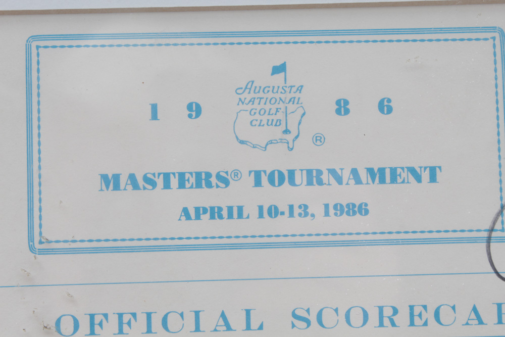 Jack Nicklaus Signed Complete Set of Scorecards from 1986 Masters