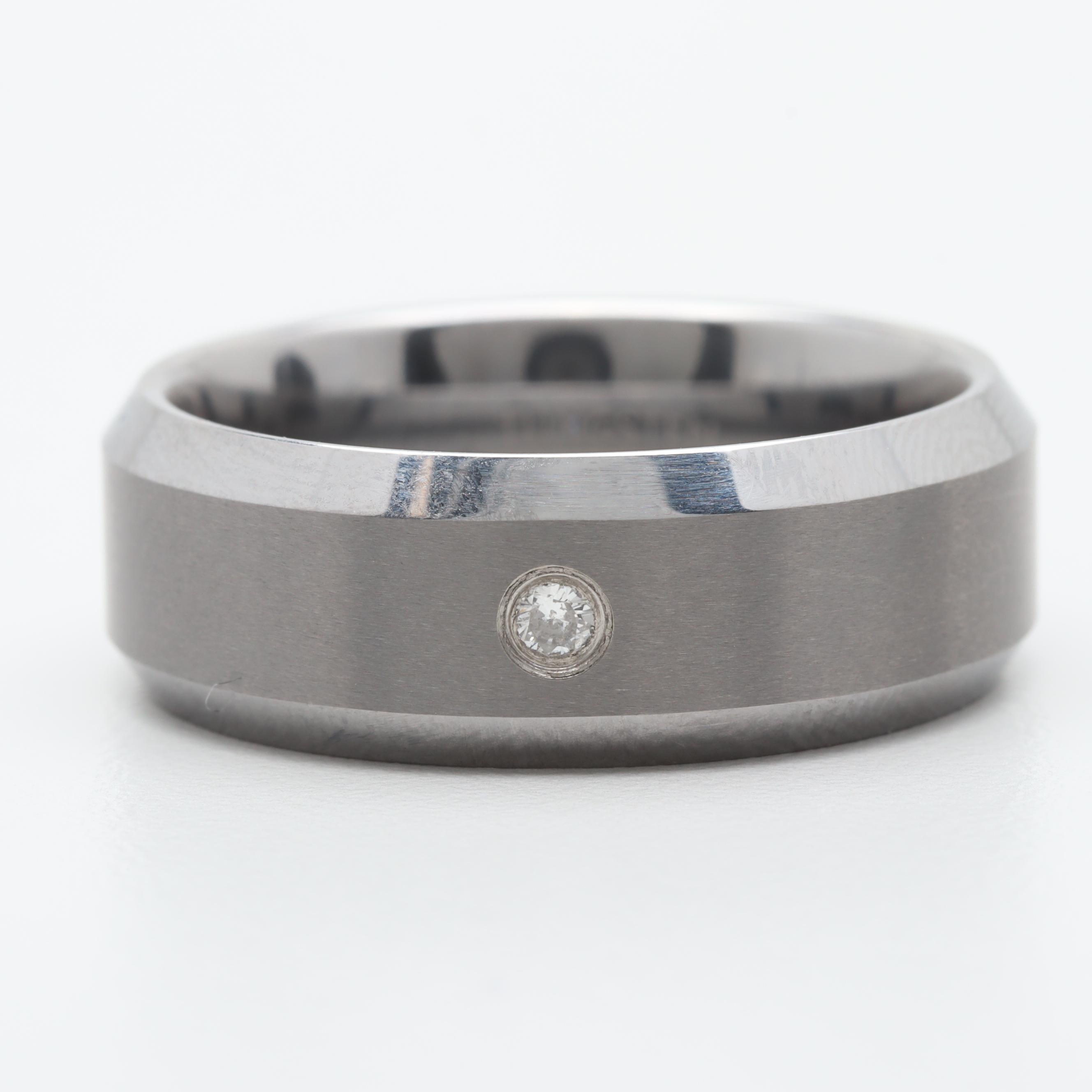 Tungsten Carbide Diamond Ring