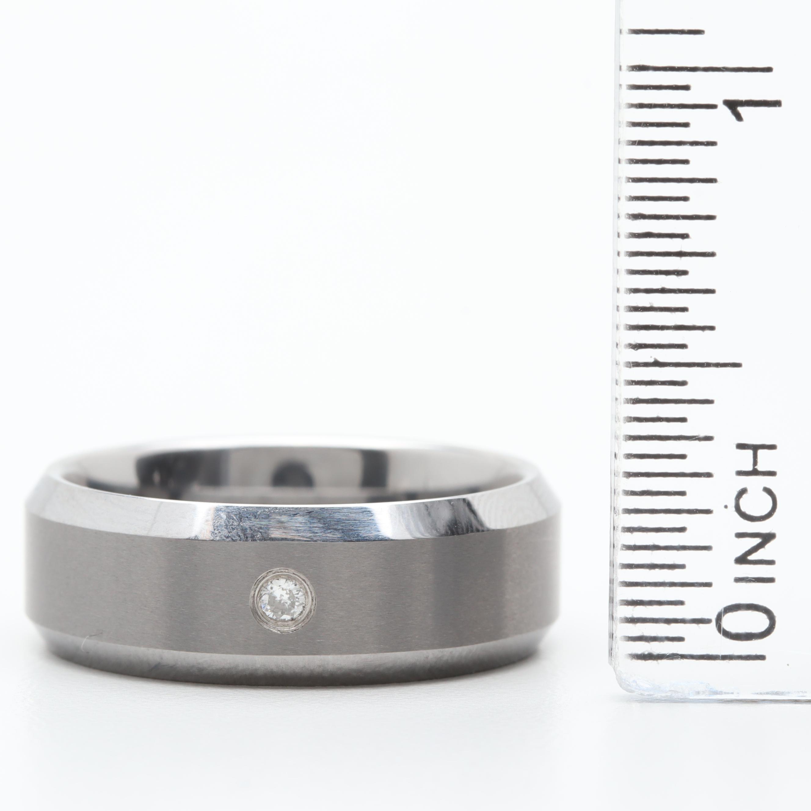 Tungsten Carbide Diamond Ring