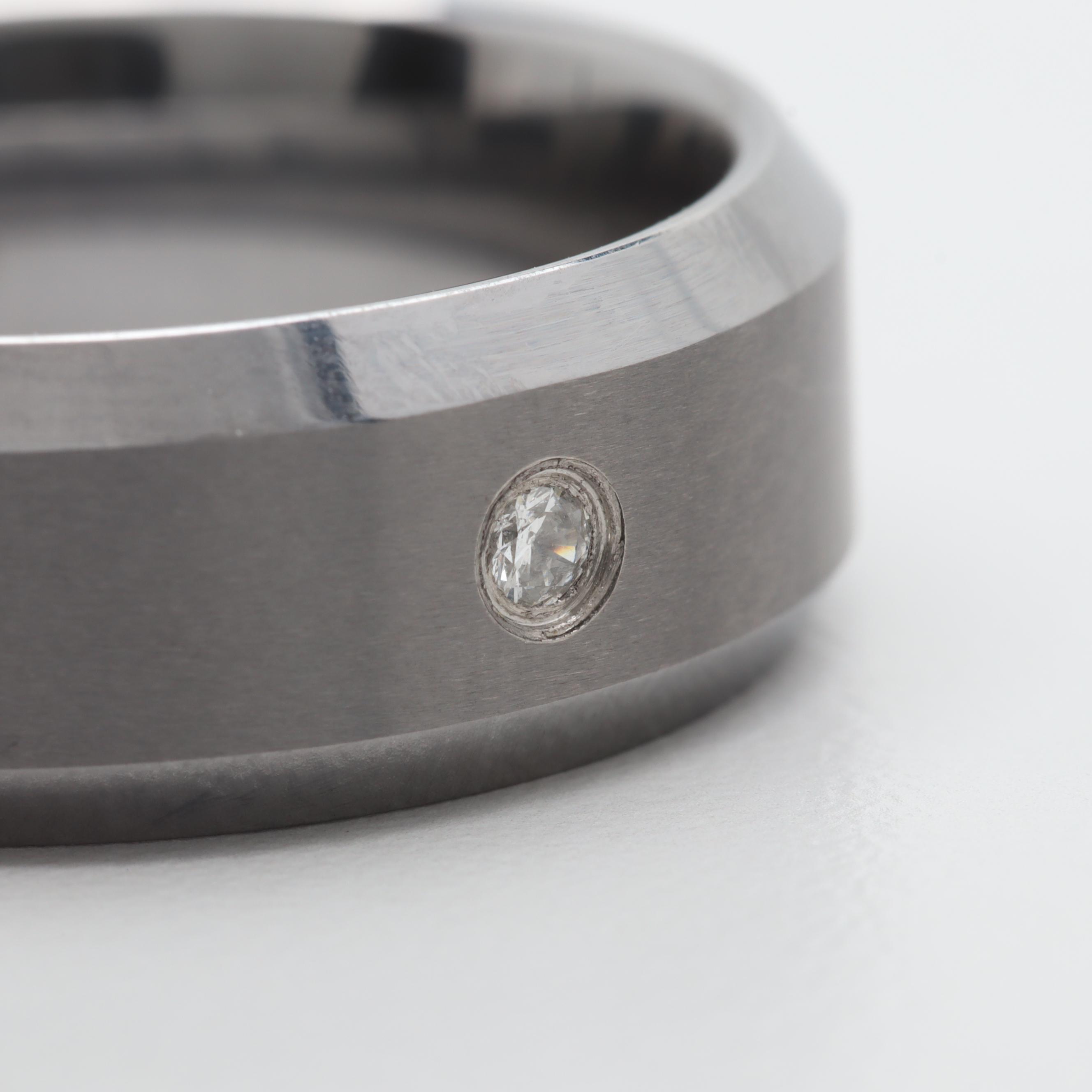 Tungsten Carbide Diamond Ring