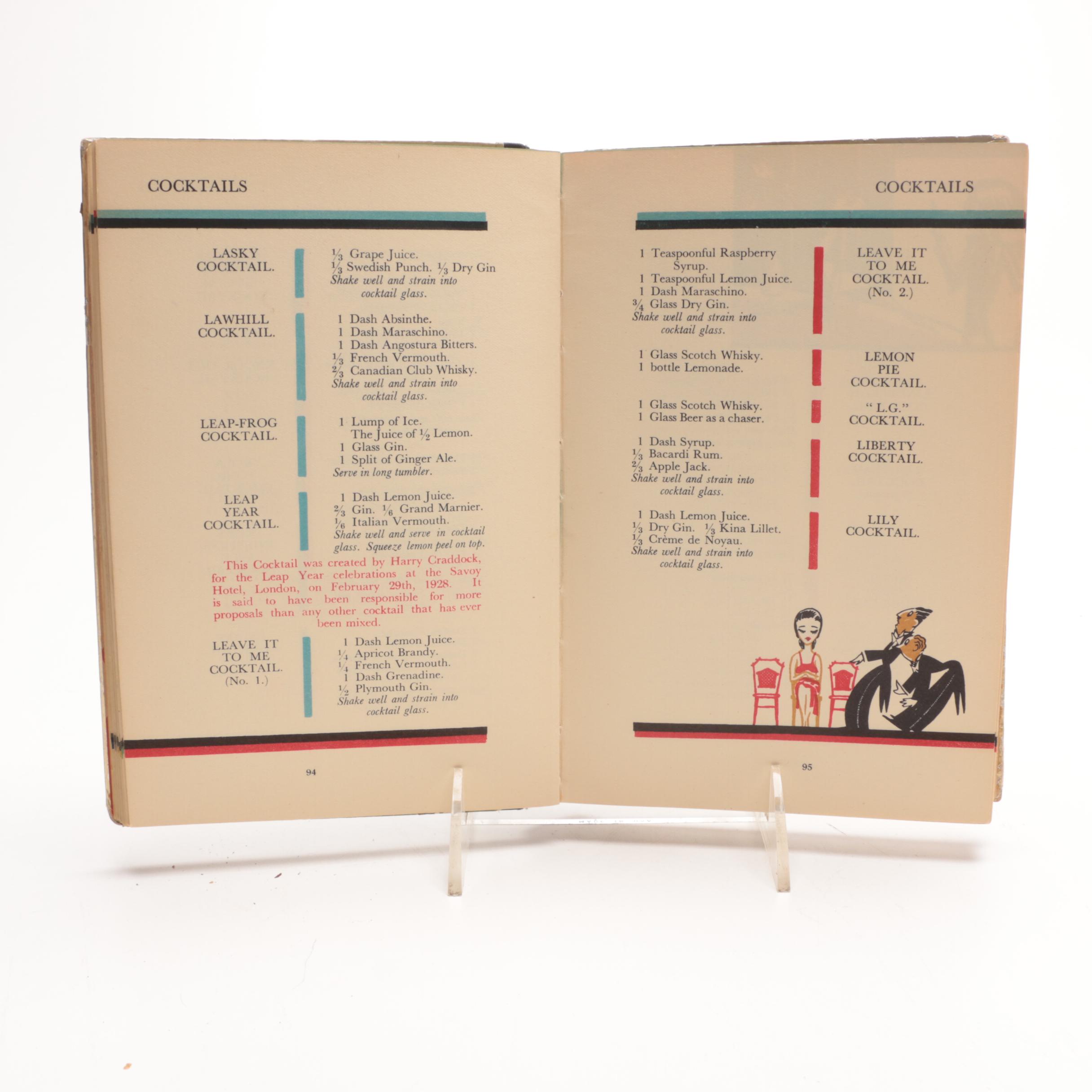 1930 First American Edition "The Savoy Cocktail Book" by Harry Craddock