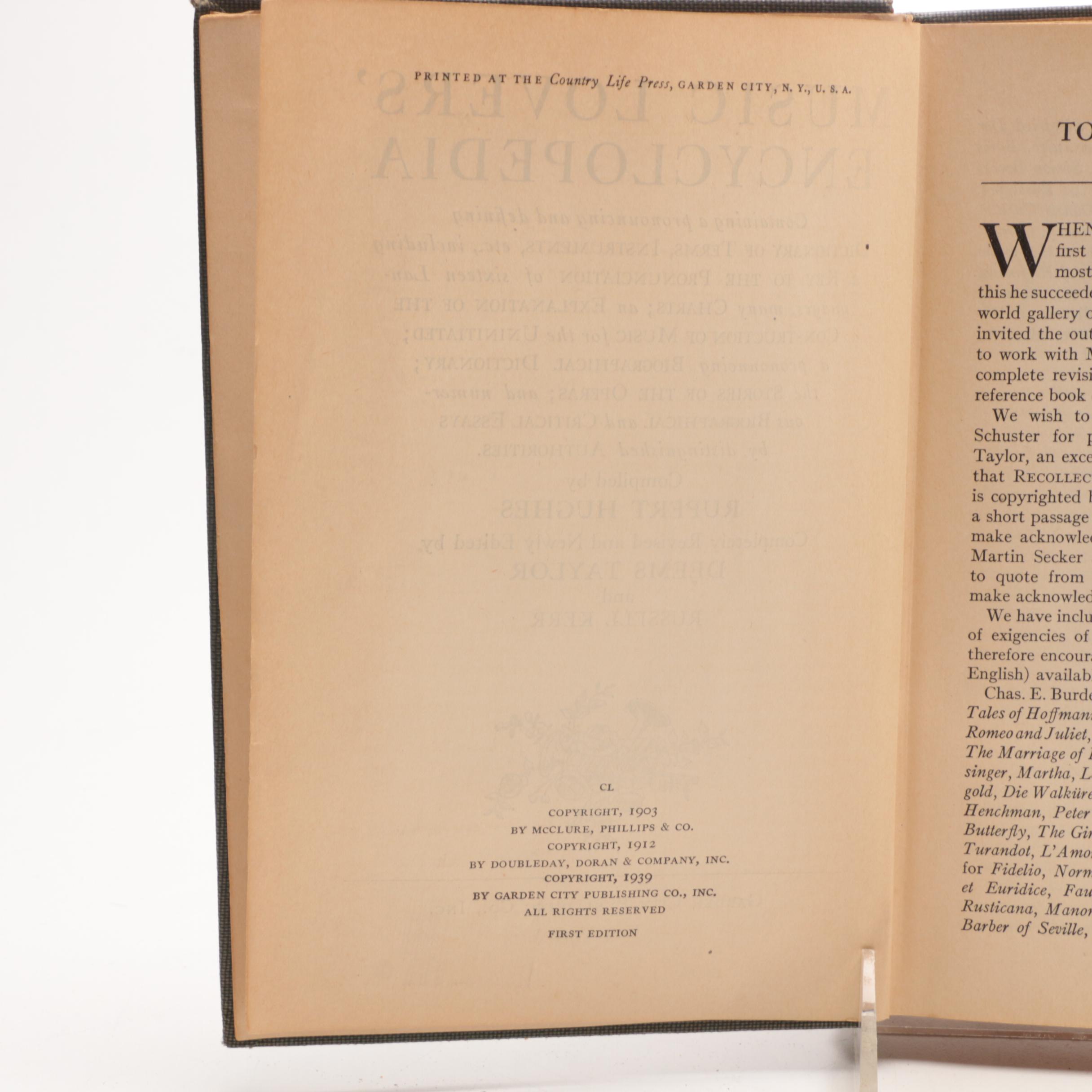 1939 "Music Lover's Encyclopedia"