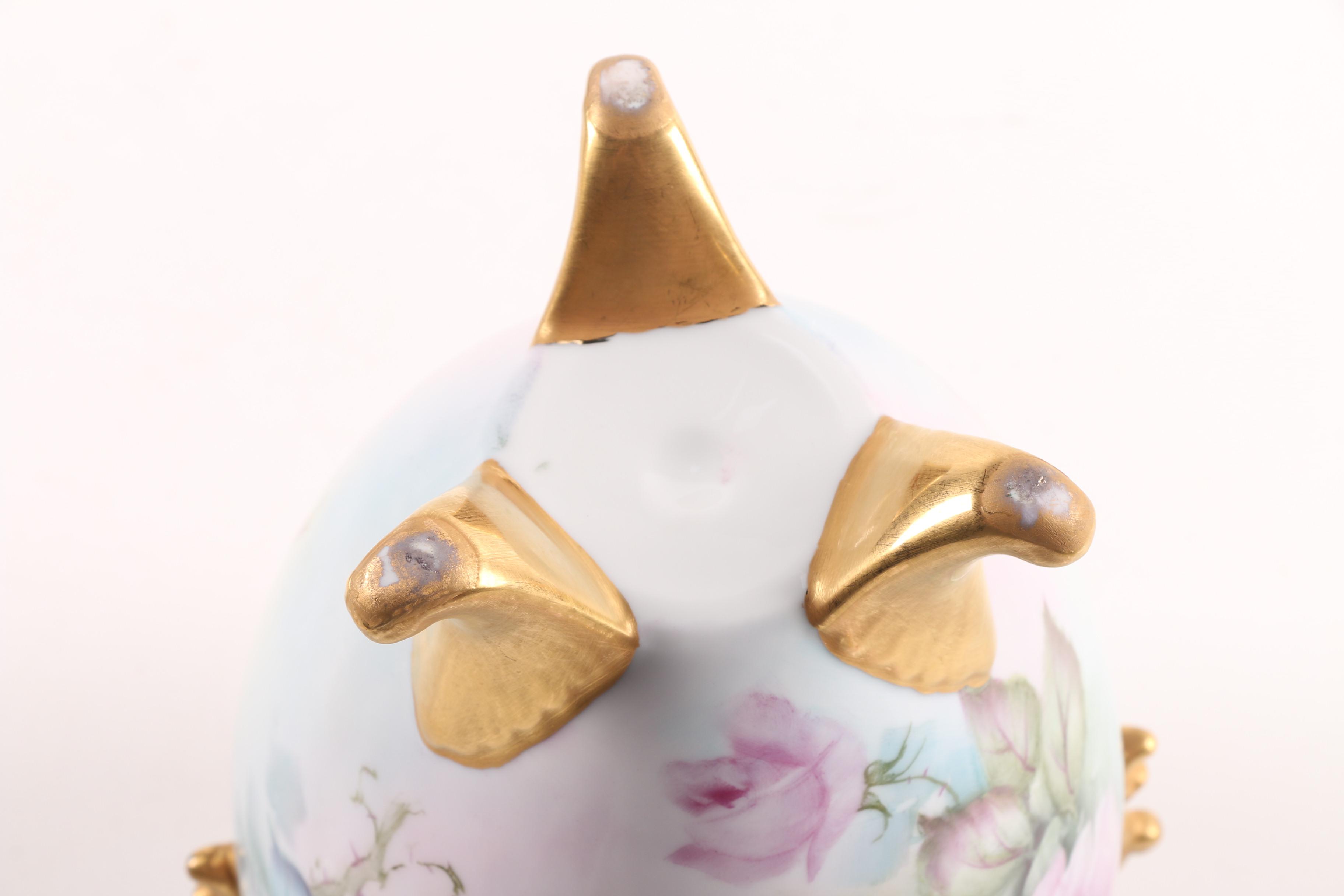 Floral Themed Porcelain Decorative Plates, Lidded Urn, and Coffee Pot