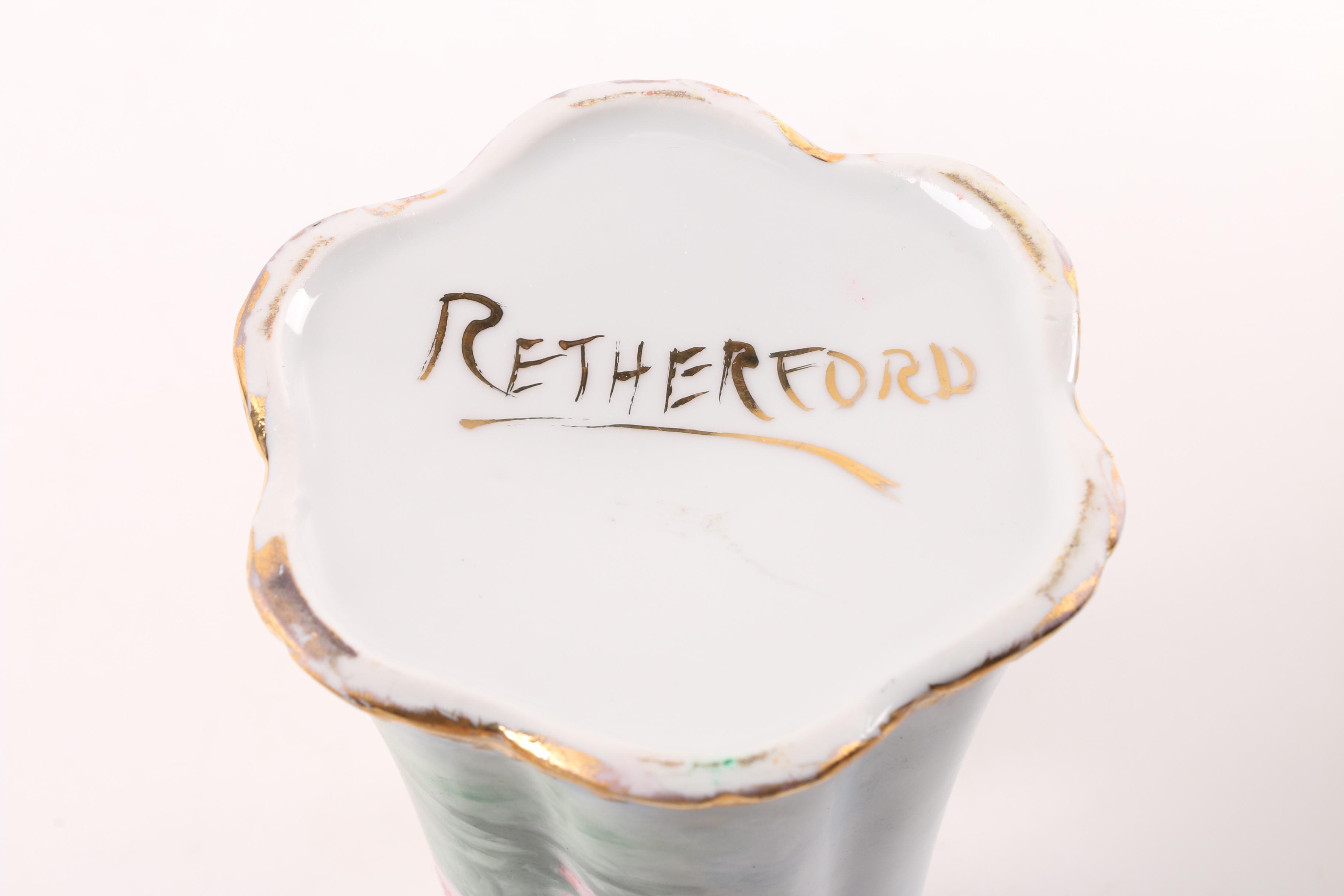 Floral Themed Porcelain Decorative Plates, Lidded Urn, and Coffee Pot