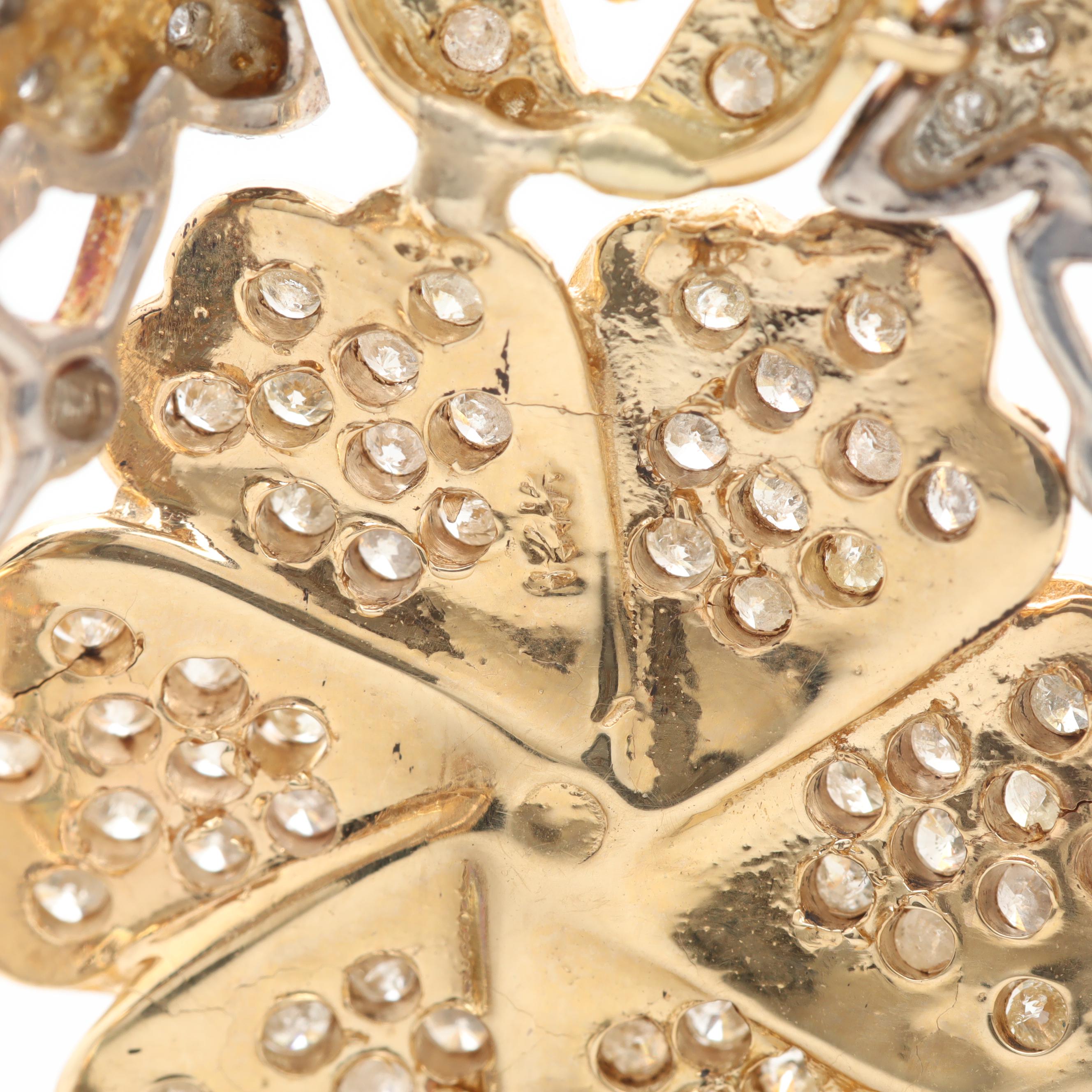 Sterling Silver 4.07 CTW Diamond Bracelet with 18K Yellow Gold Accents