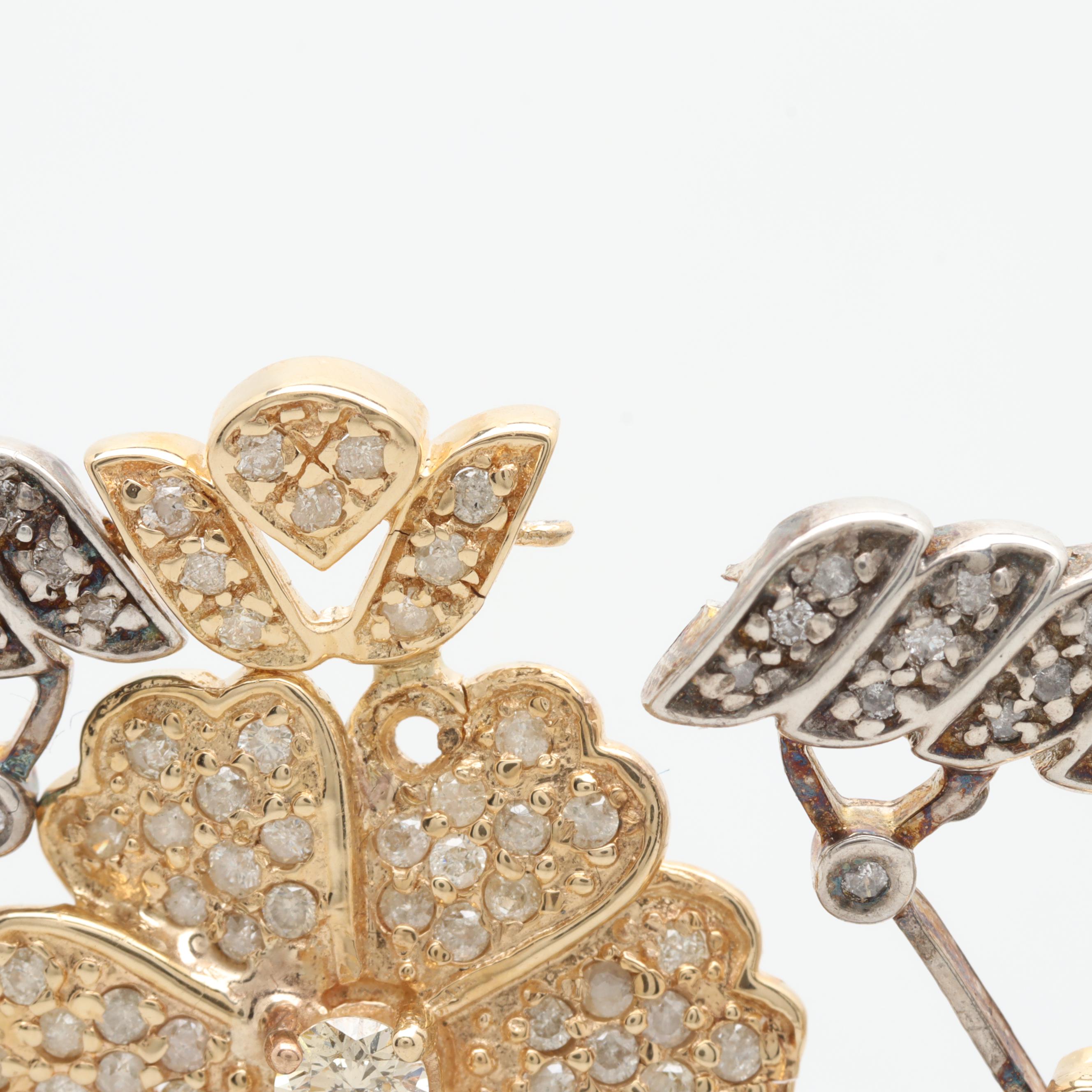 Sterling Silver 4.07 CTW Diamond Bracelet with 18K Yellow Gold Accents