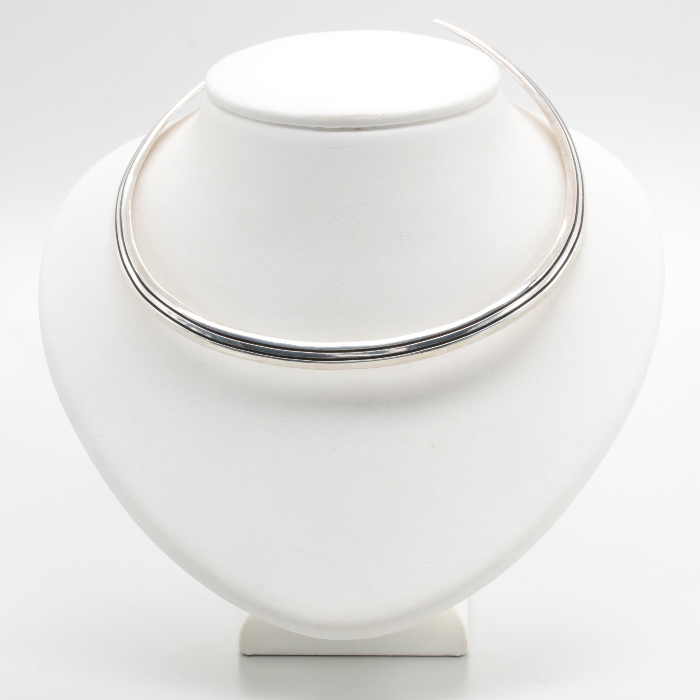 Sterling Silver Collar Necklace