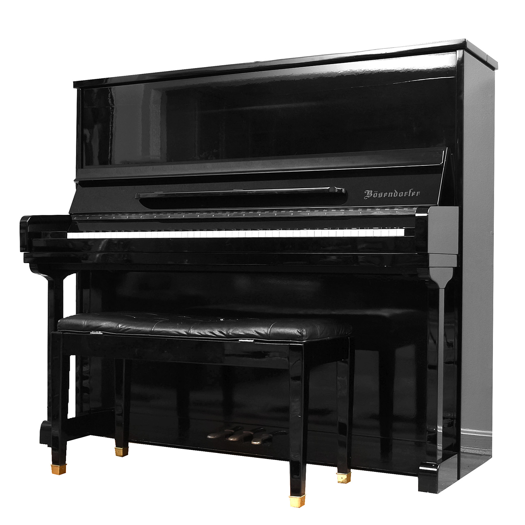 Bösendorfer Upright 130 Polished Ebony Piano, Circa 1983