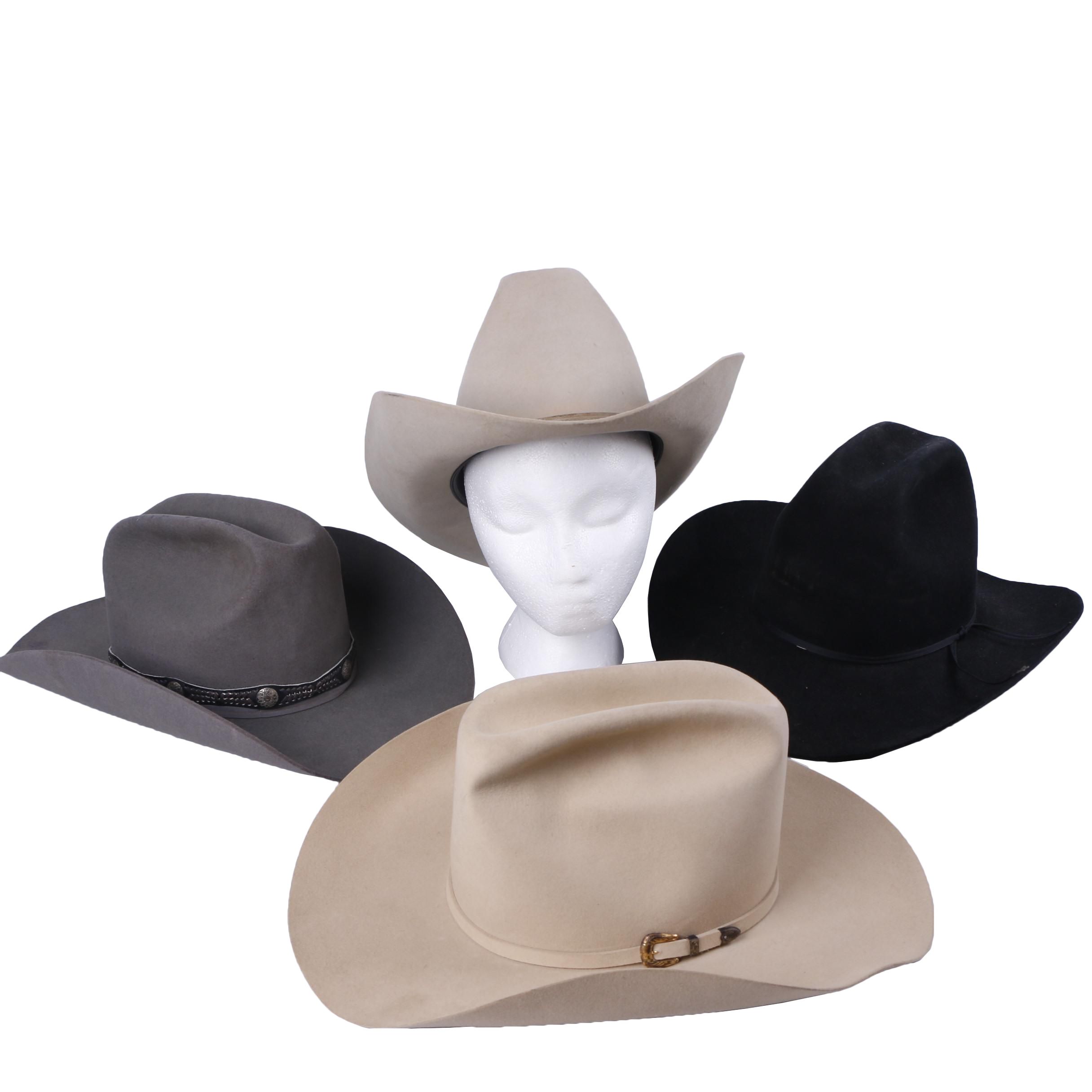 Men's Vintage Resistol and Stetson Felt Cowboy Hats
