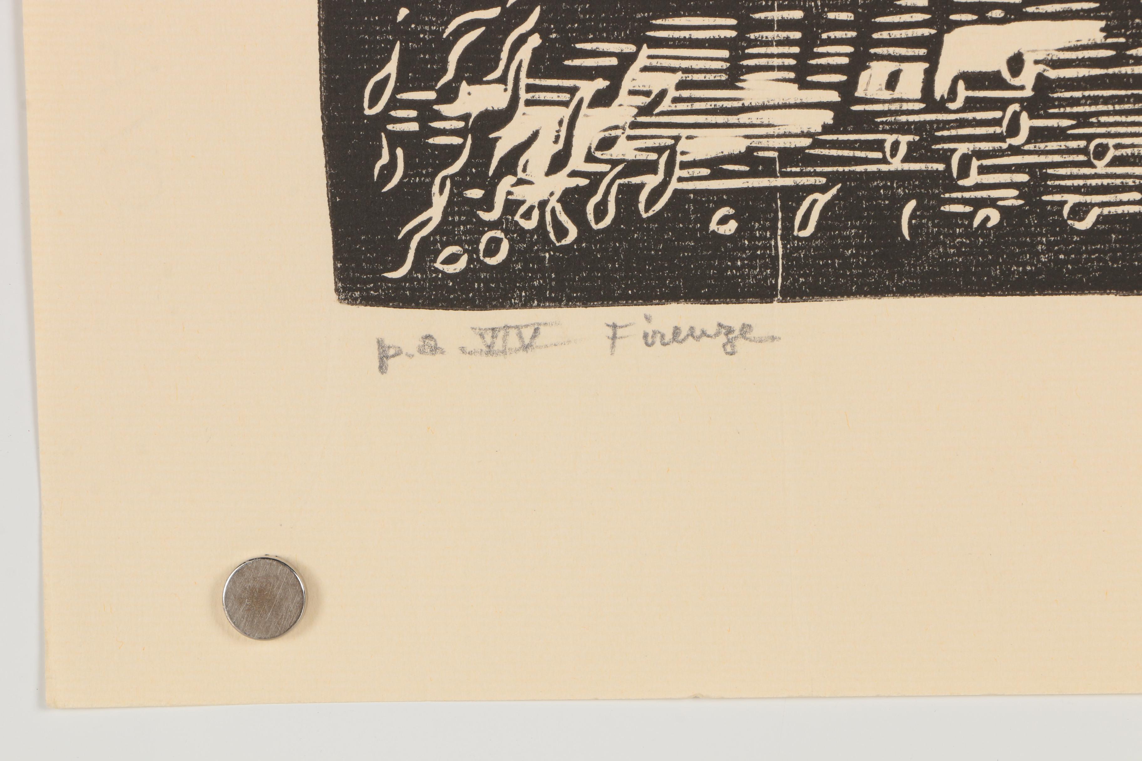 Michele Attanasio Linocut "Firenze"