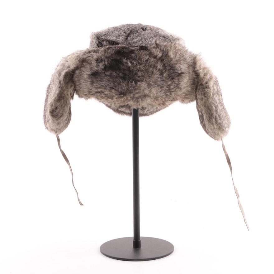 Men's Vintage Chinese Raccoon Fur Trapper Hat