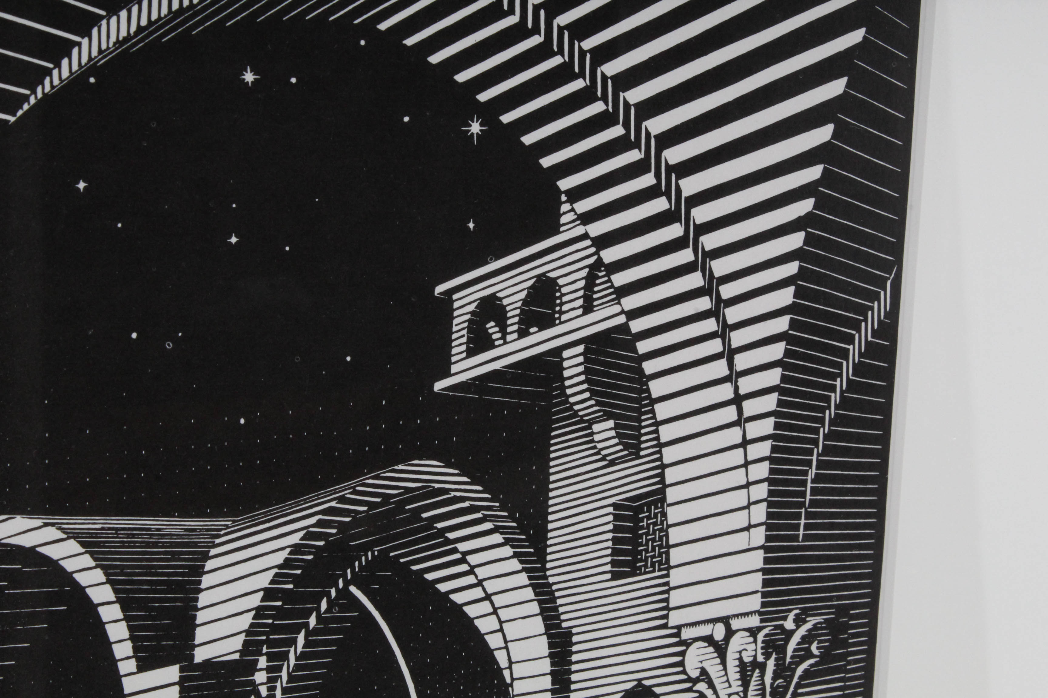 After M.C. Escher Offset Lithograph "Dream (Mantis Religiosa)"