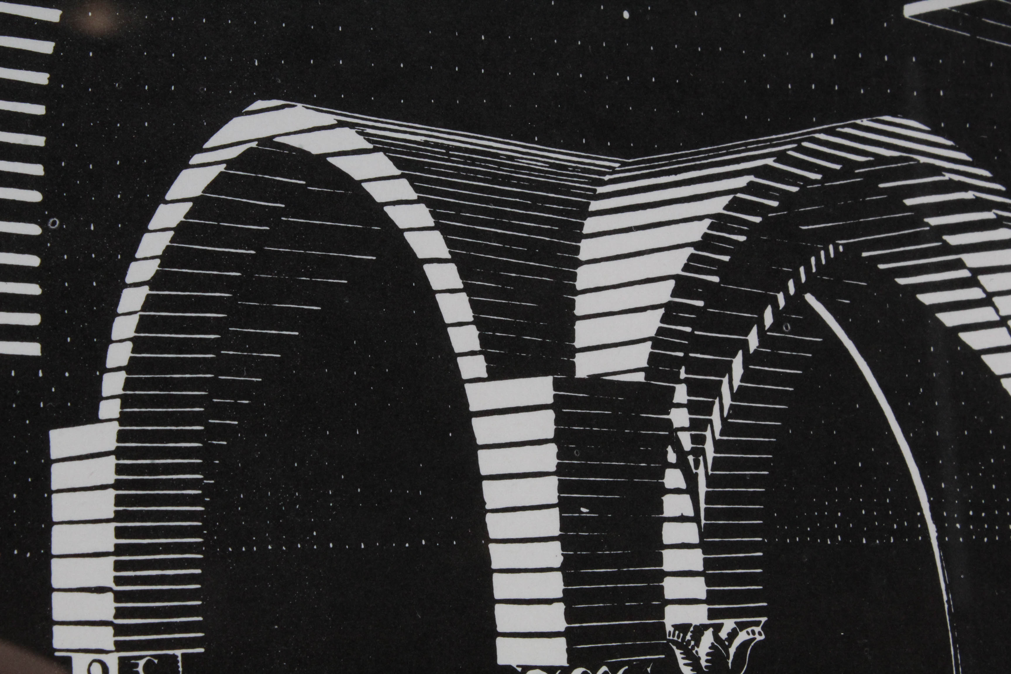 After M.C. Escher Offset Lithograph "Dream (Mantis Religiosa)"