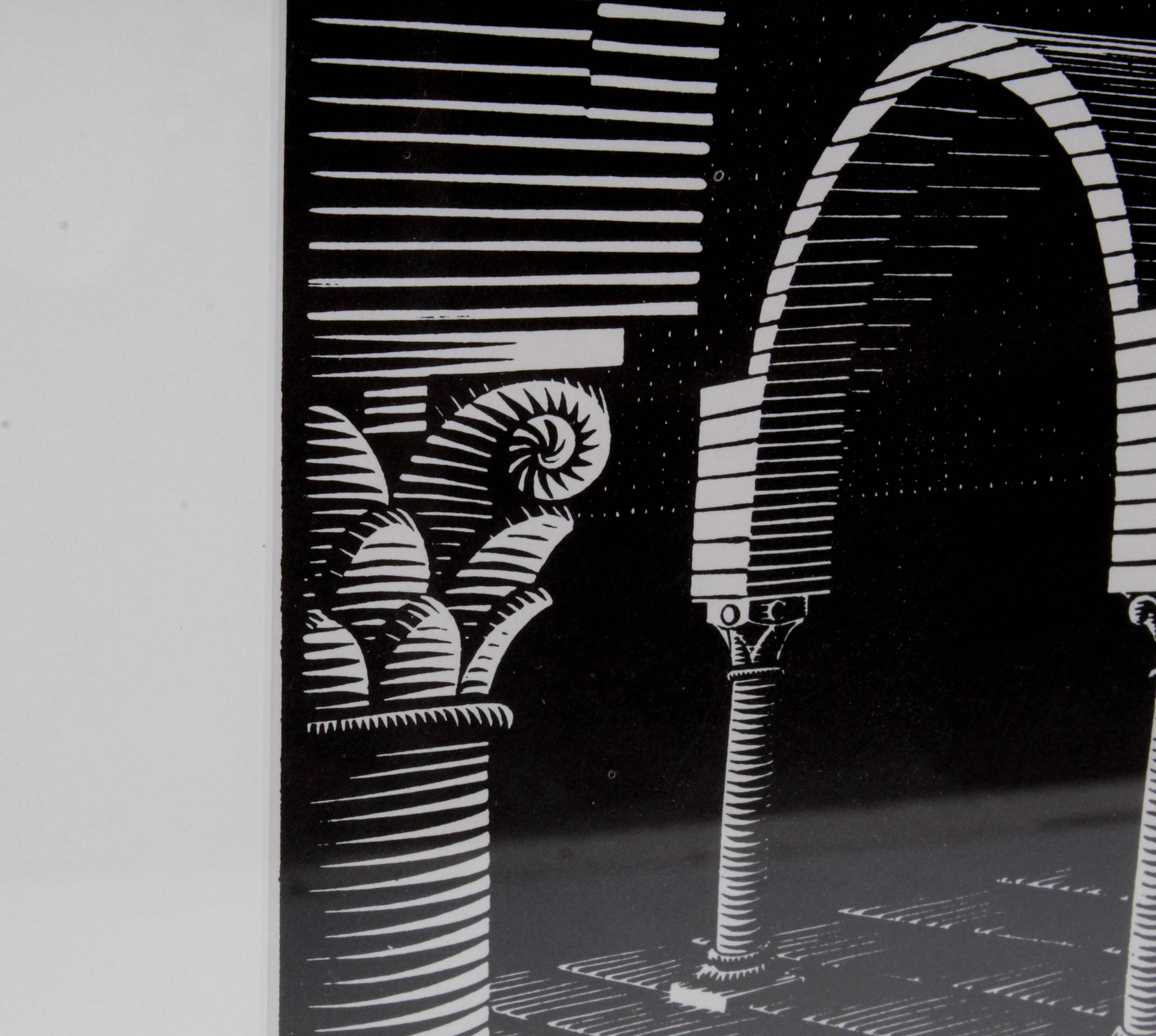 After M.C. Escher Offset Lithograph "Dream (Mantis Religiosa)"