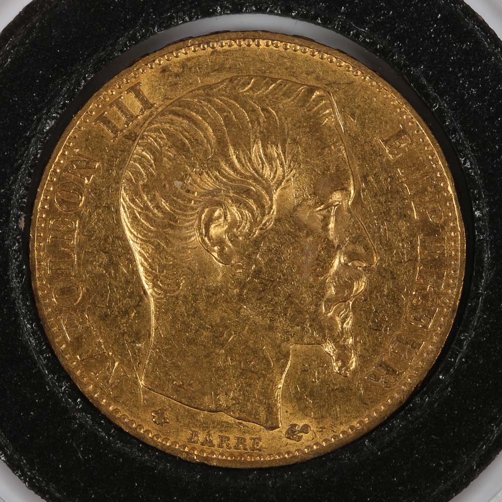 1859-B France 20 Francs Gold Coin