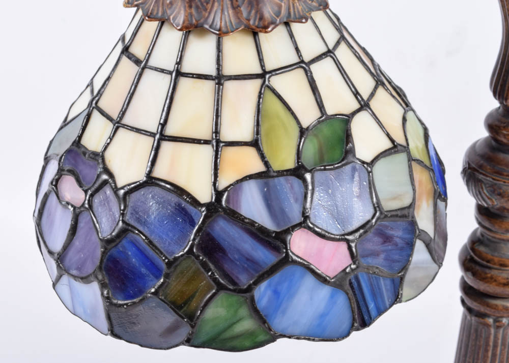 Art Nouveau Style Stained Glass Task Lamp