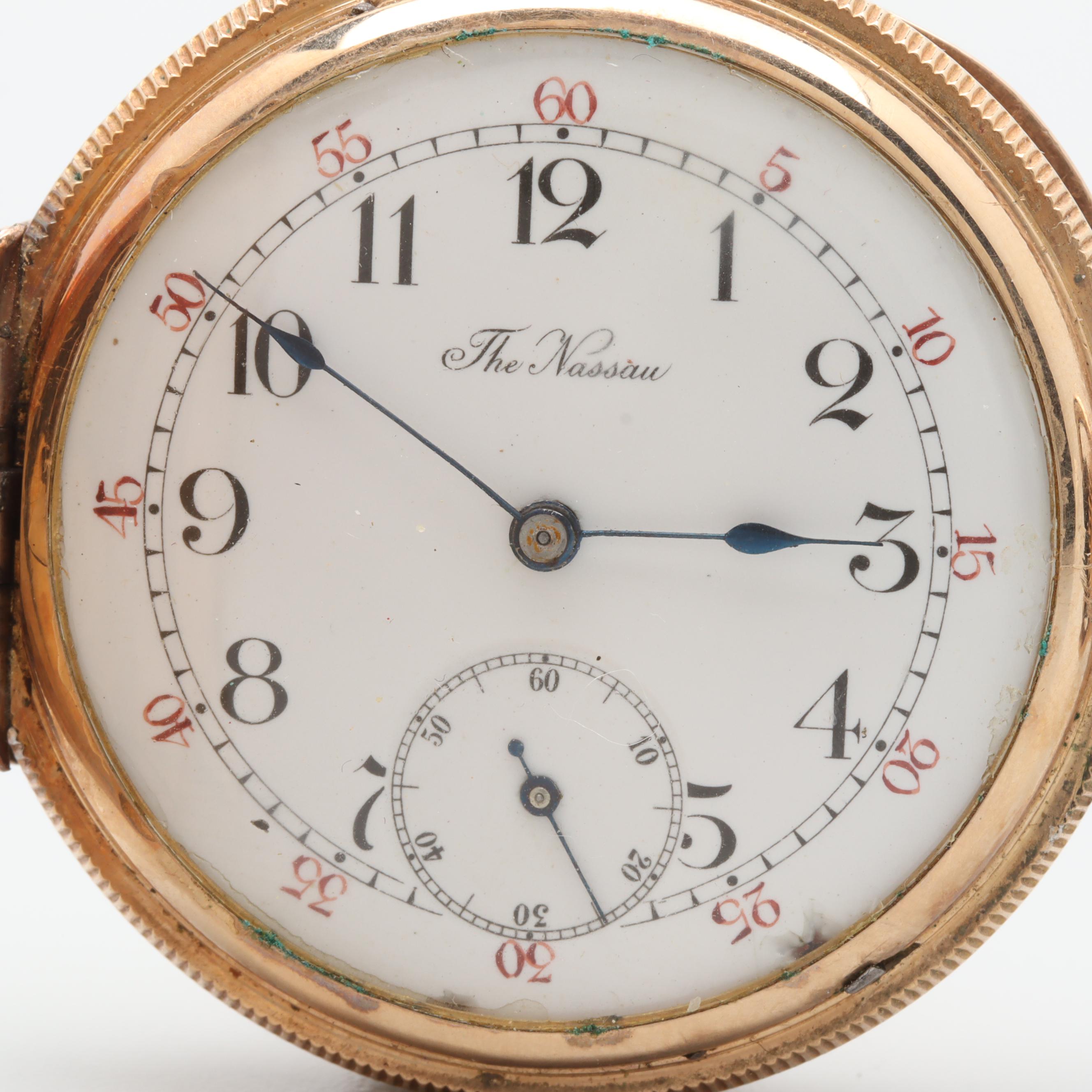 Swiss Didisheim "The Nassau" Gold Filled Hunting Case Pocket Watch