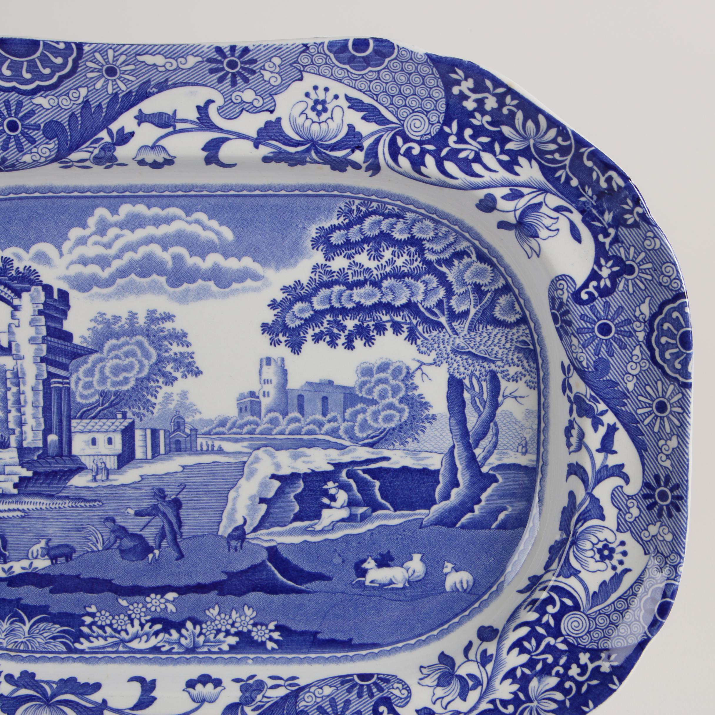 Spode Porcelain Dinnerware in the "Blue Italian" Pattern