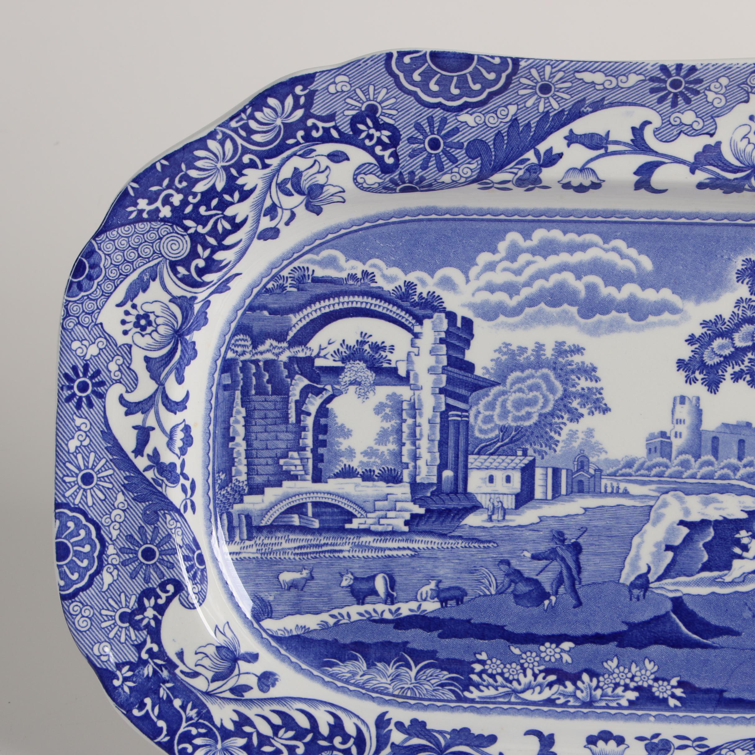 Spode Porcelain Dinnerware in the "Blue Italian" Pattern