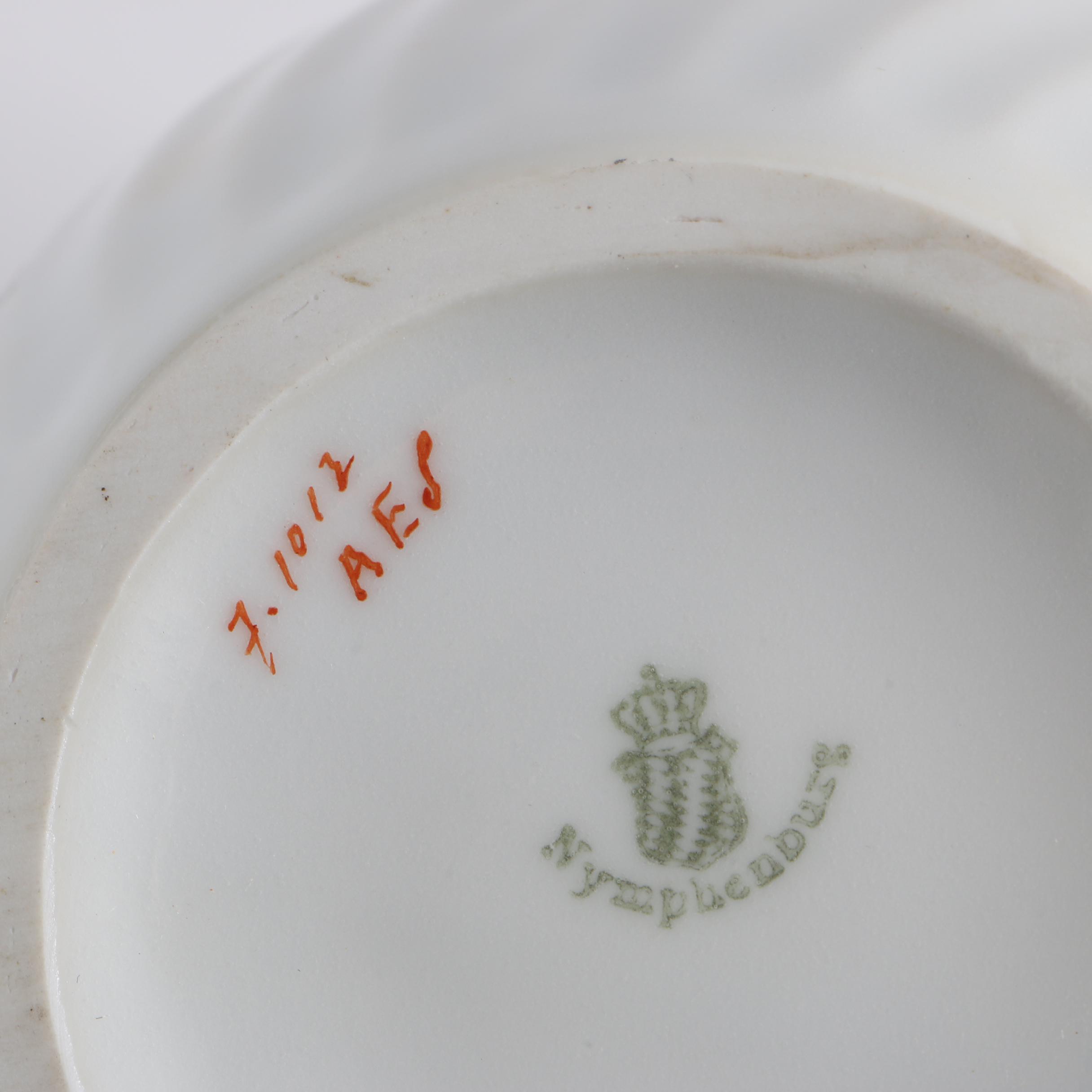 Vintage Nymphenburg Porcelain Tea Serving Ware with Pitcher and Bullion Cup