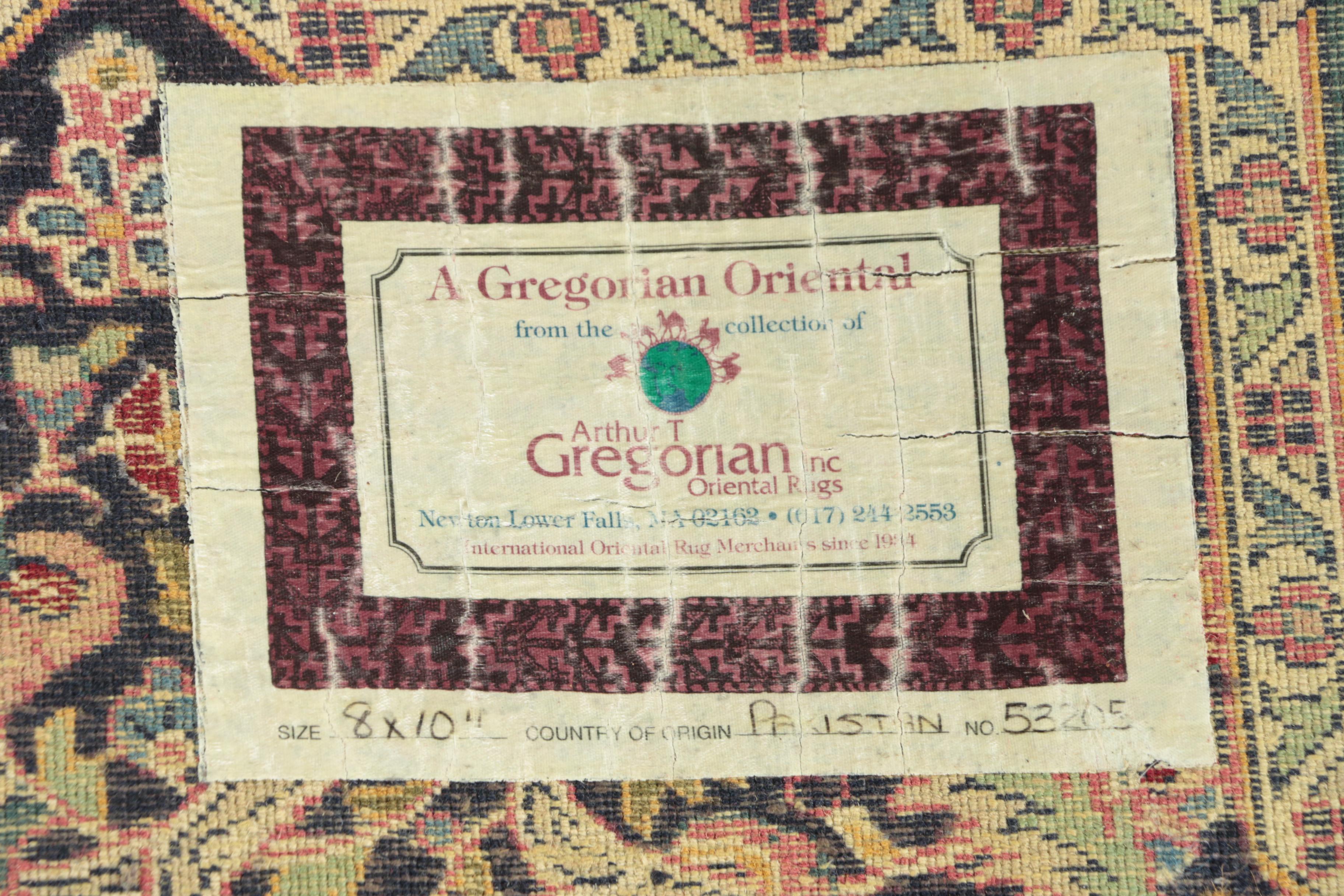 Hand-Knotted Gregorian Pakistani "Kohi Sultan" Wool Area Rug