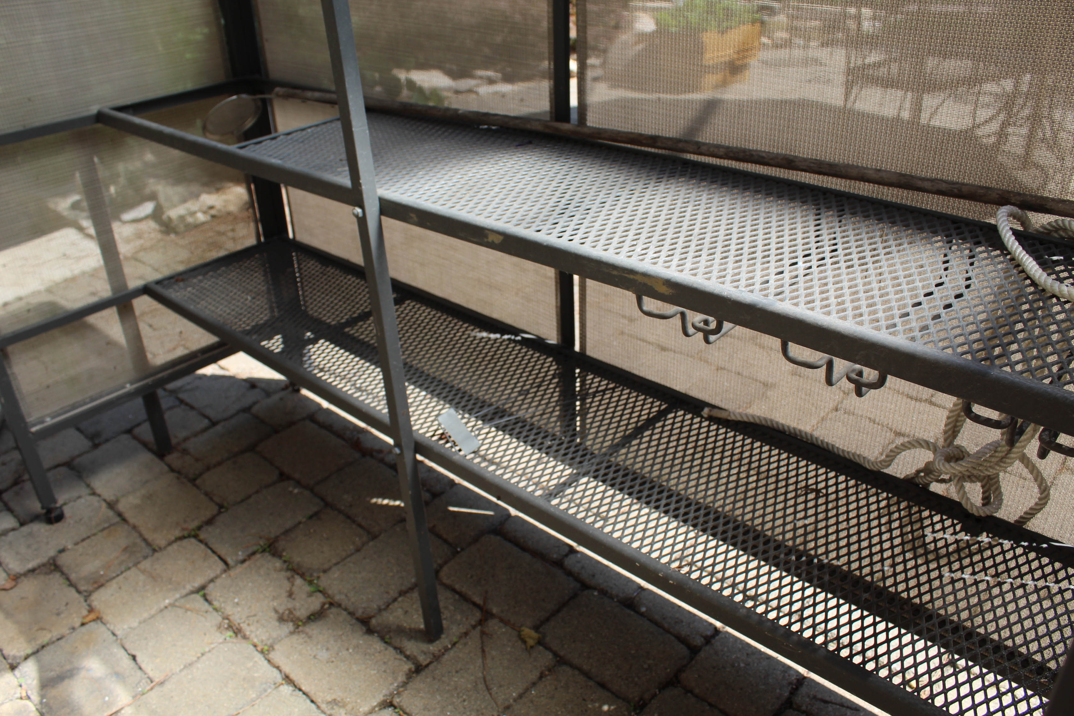 Contemporary Glass Top Metal Patio Bar with Canopy