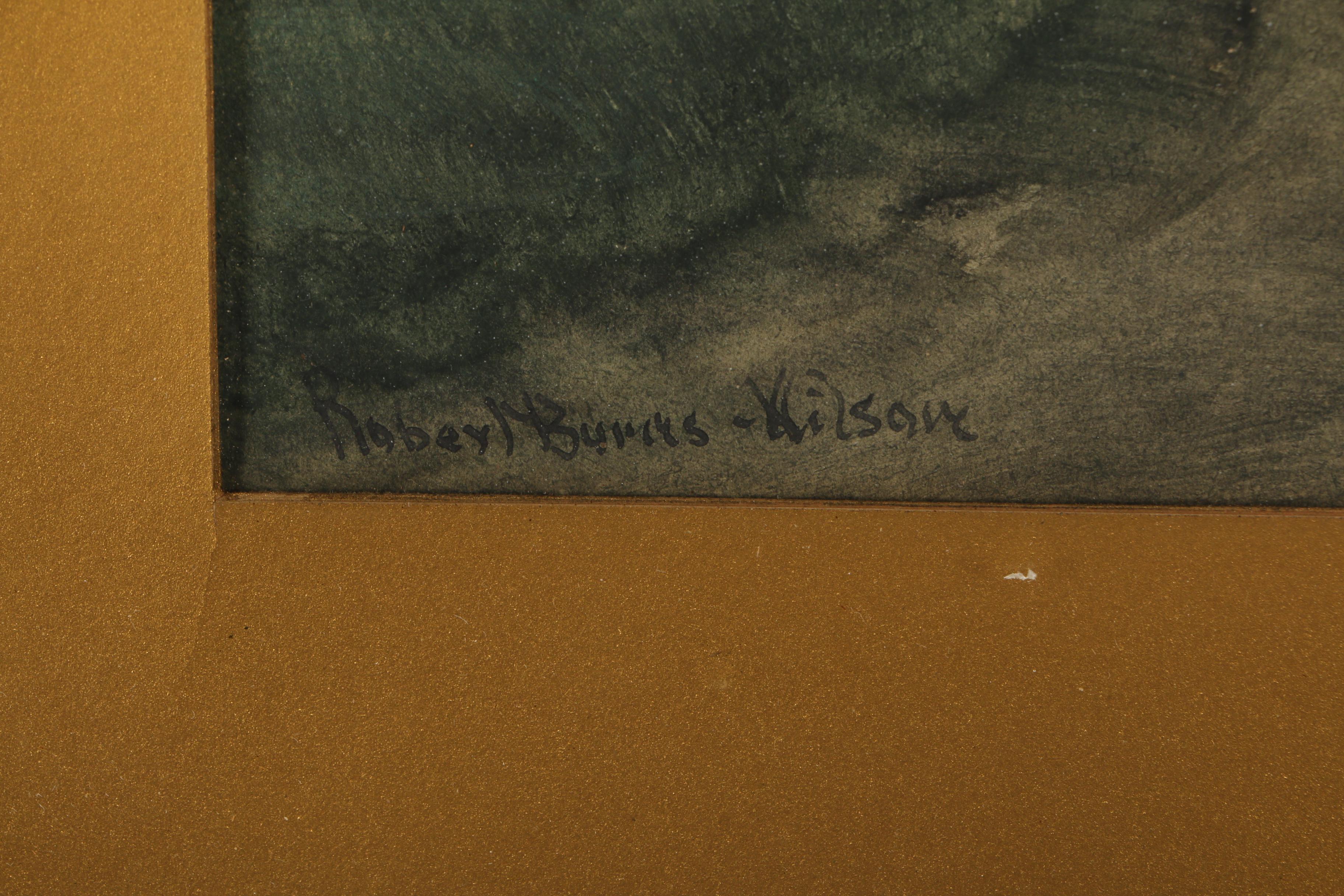 Robert Burns Wilson Antique Landscape Watercolor Painting