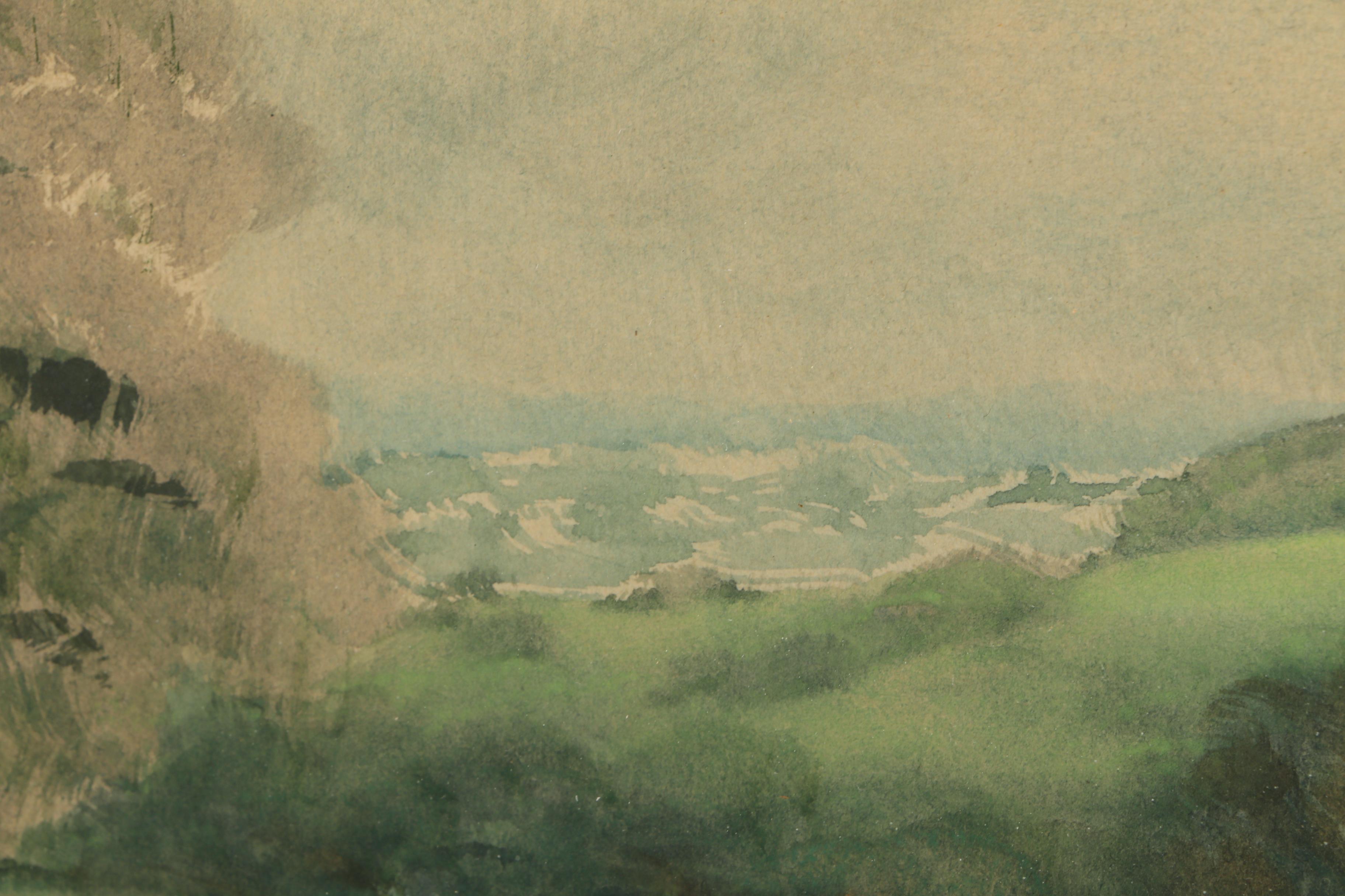 Robert Burns Wilson Antique Landscape Watercolor Painting