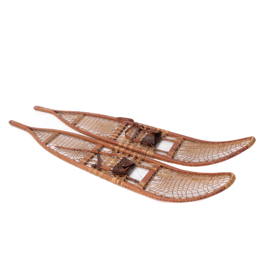 Lund Wooden and Rawhide Military Snowshoes