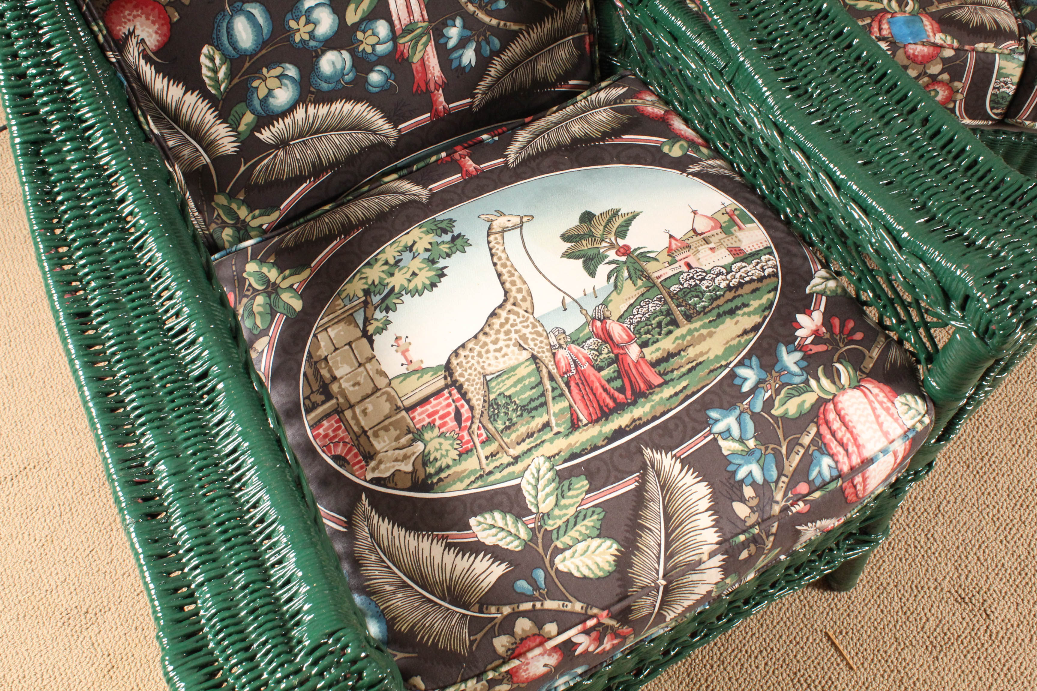 Vintage Wicker Sofa and Chair