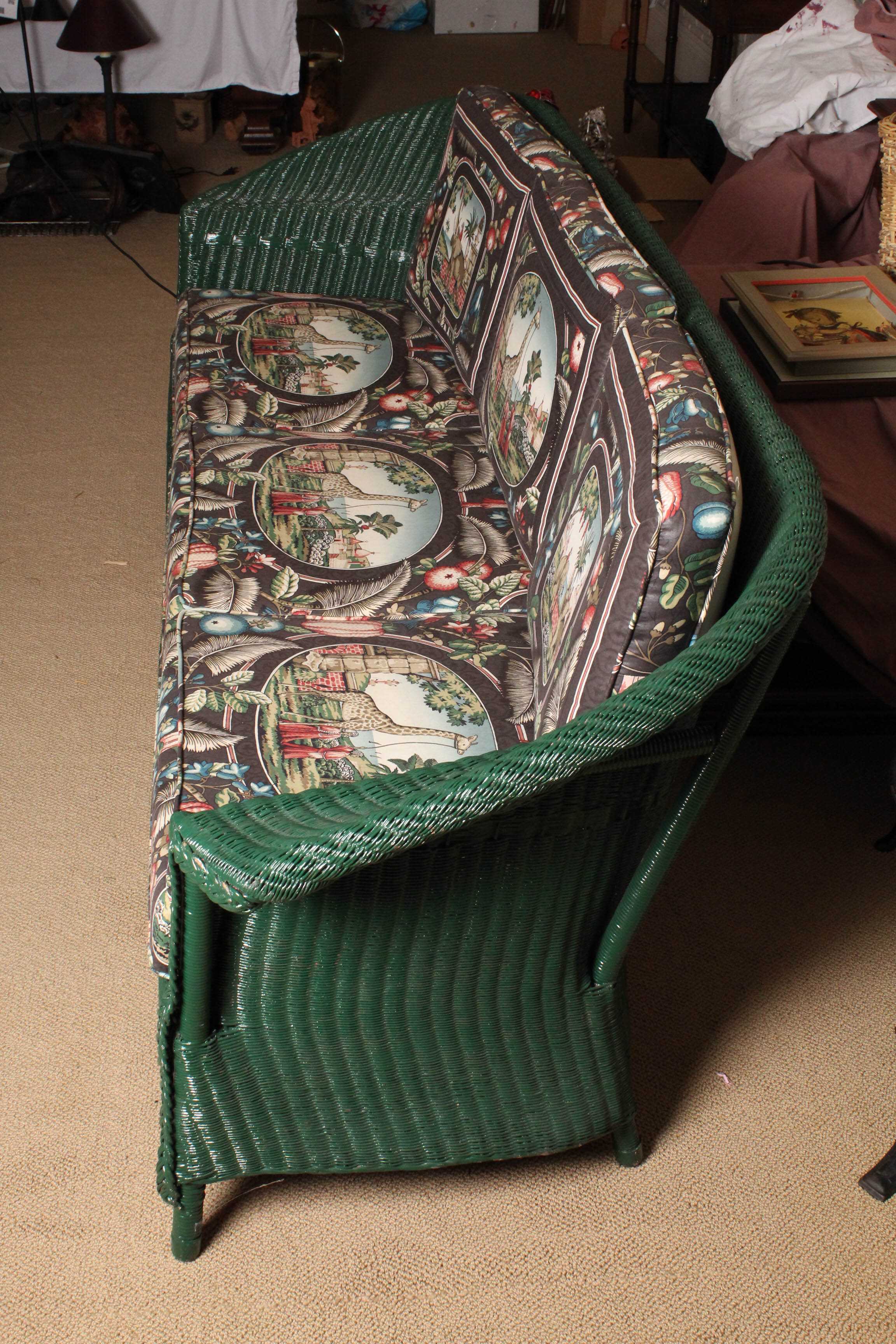 Vintage Wicker Sofa and Chair