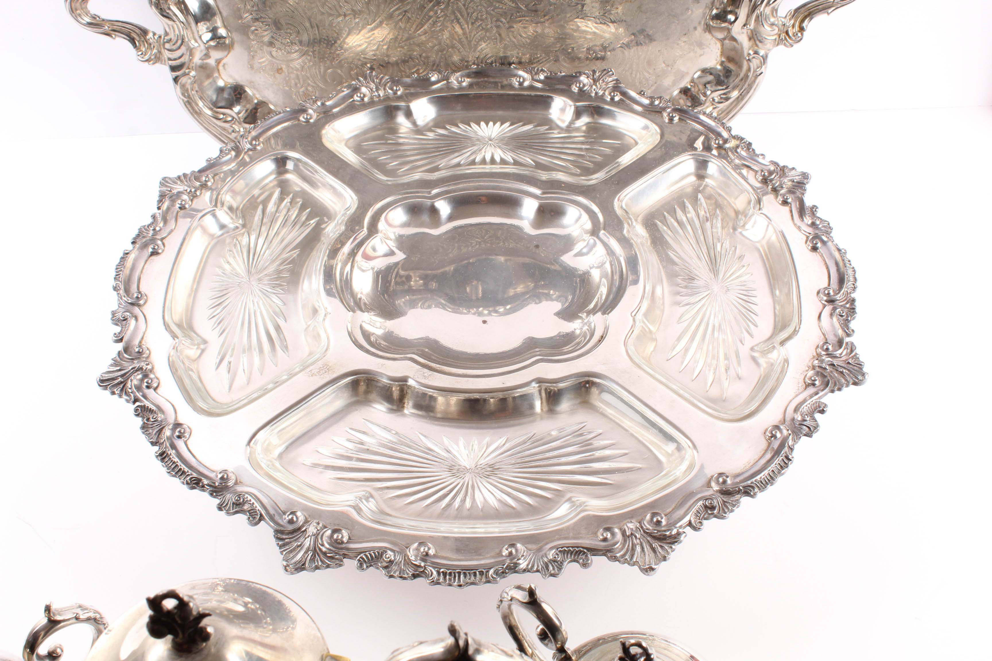 Vintage Birmingham Silver Co. Plated Silver Tea Service and Tray