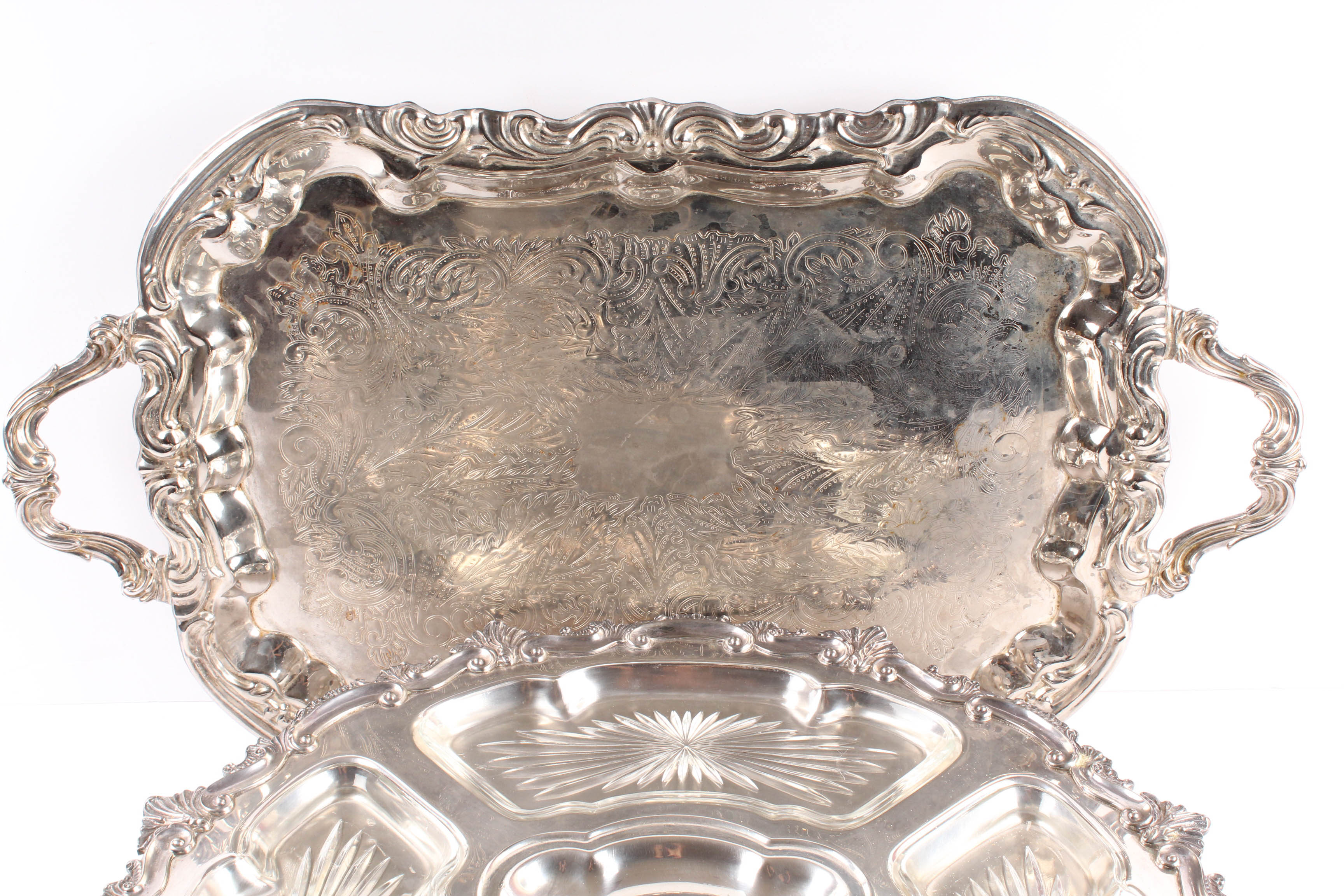 Vintage Birmingham Silver Co. Plated Silver Tea Service and Tray