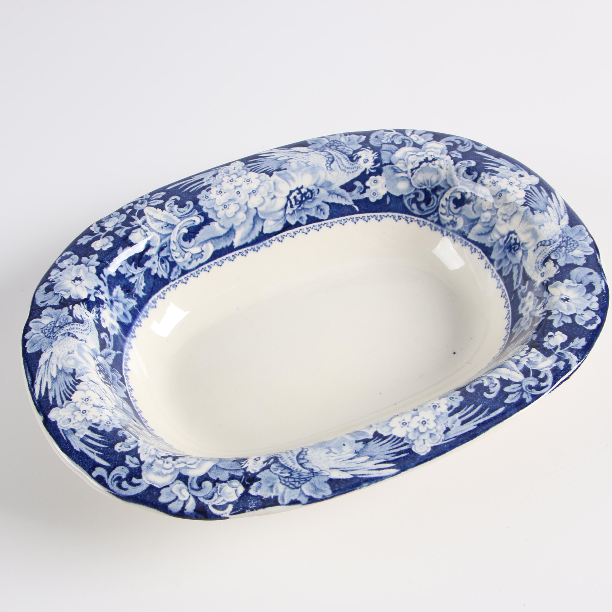 Vintage Earthenware and Porcelain Serveware featuring Royal Copenhagen and Delft