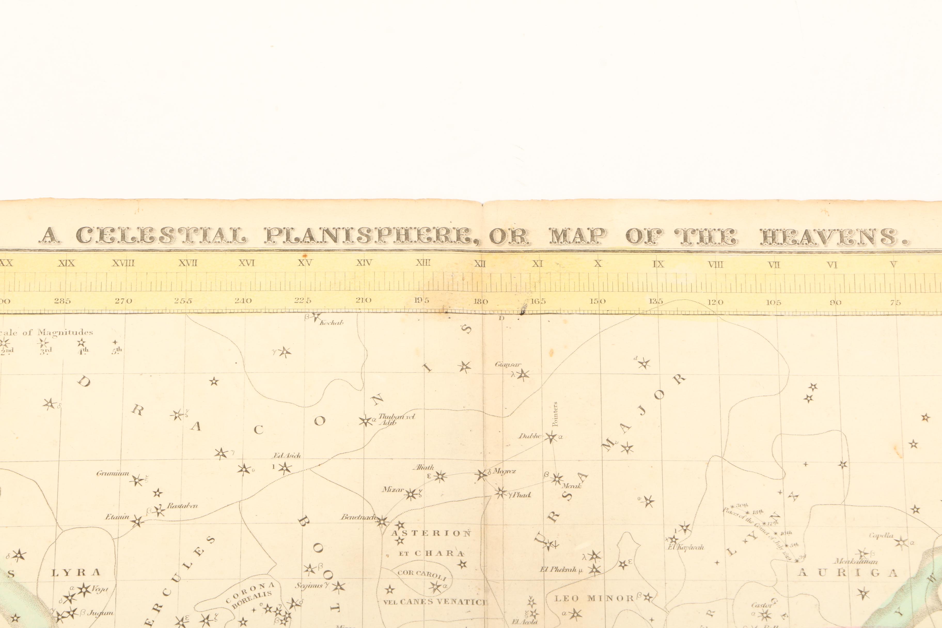 Unframed 1835 "Celestial Planisphere" Star Map