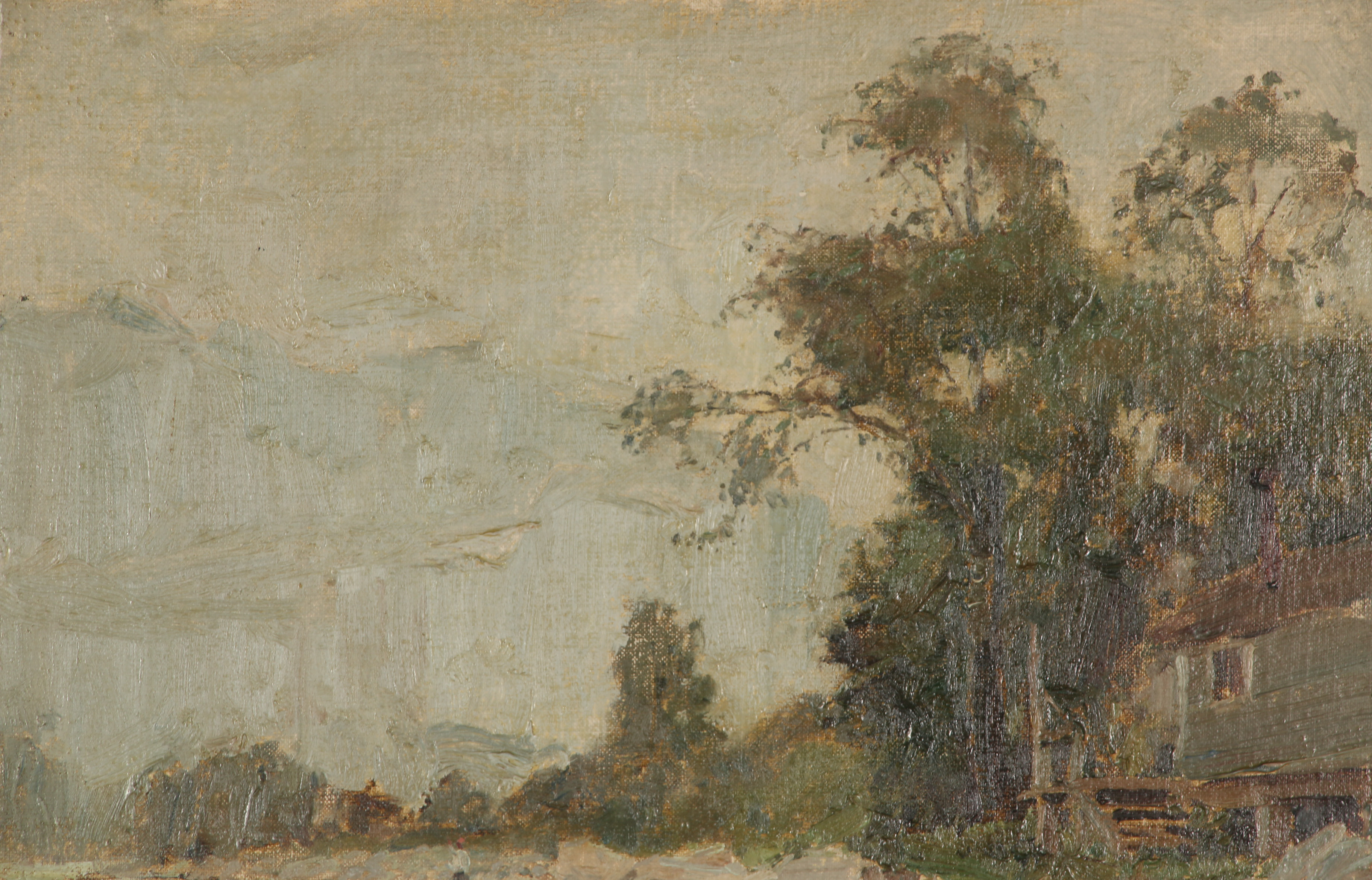 Edmond J. Fitzgerald Oil Painting of Shoreline