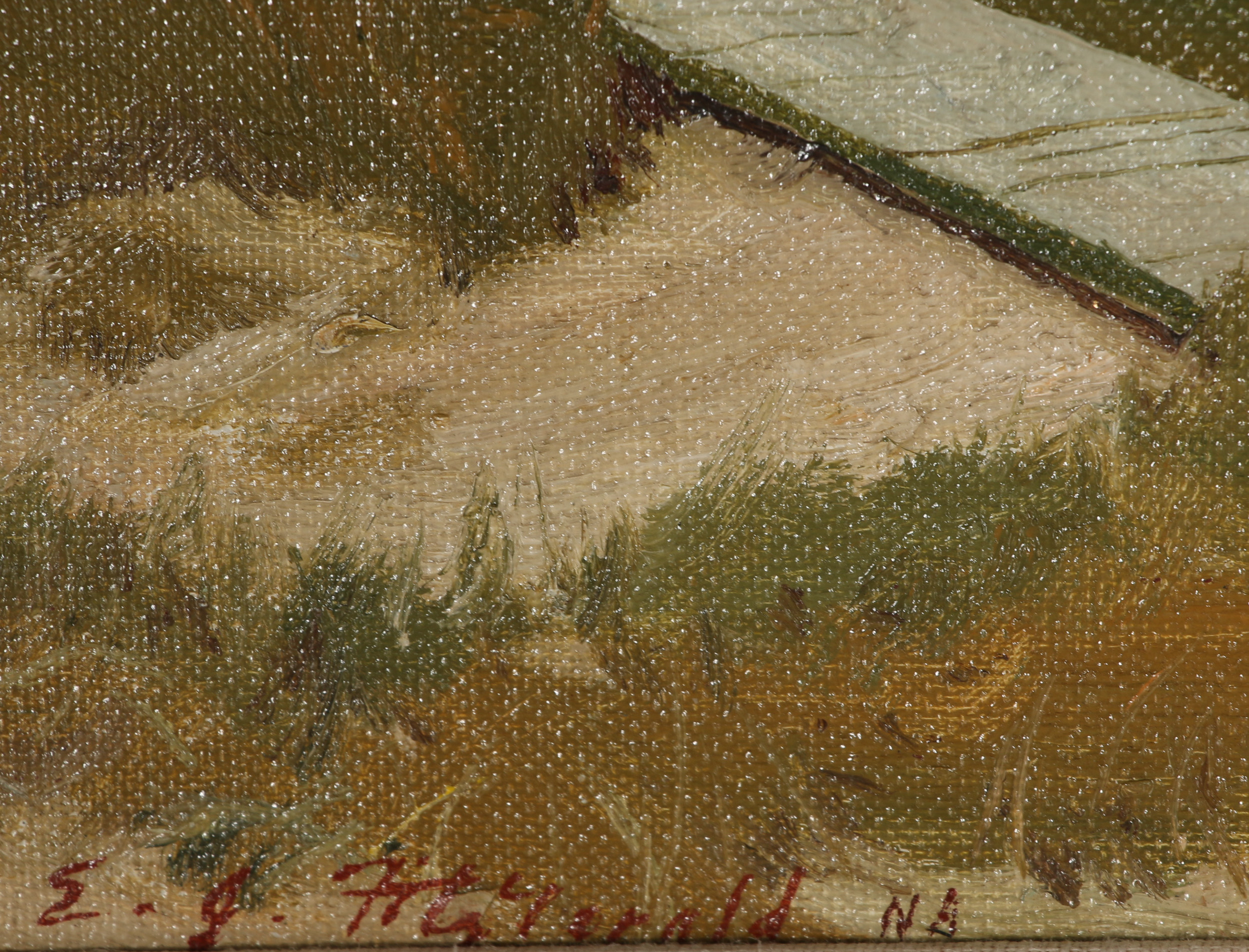 Edmond J. Fitzgerald Oil Painting "The Pier"