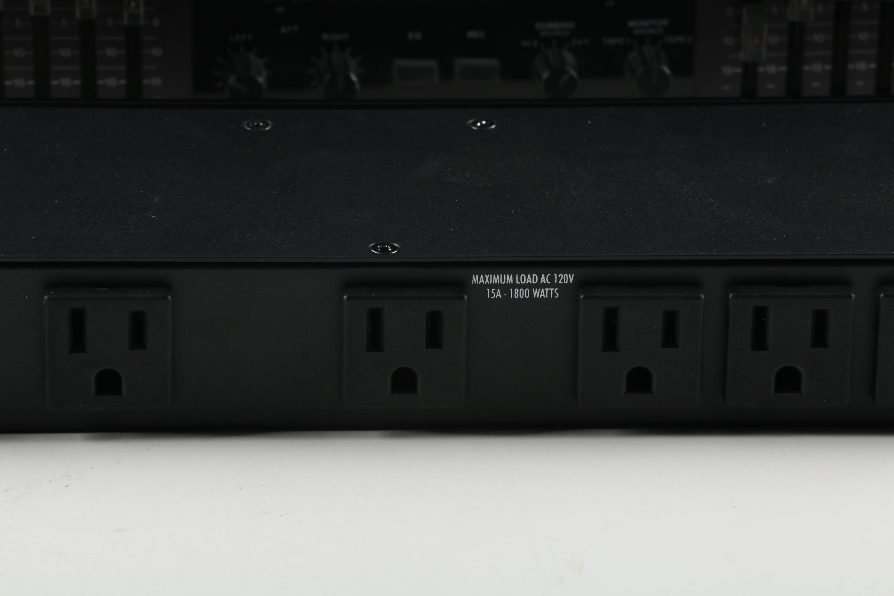 BSR Equalizer, Gemini Mixer, and Furman Power Conditioner