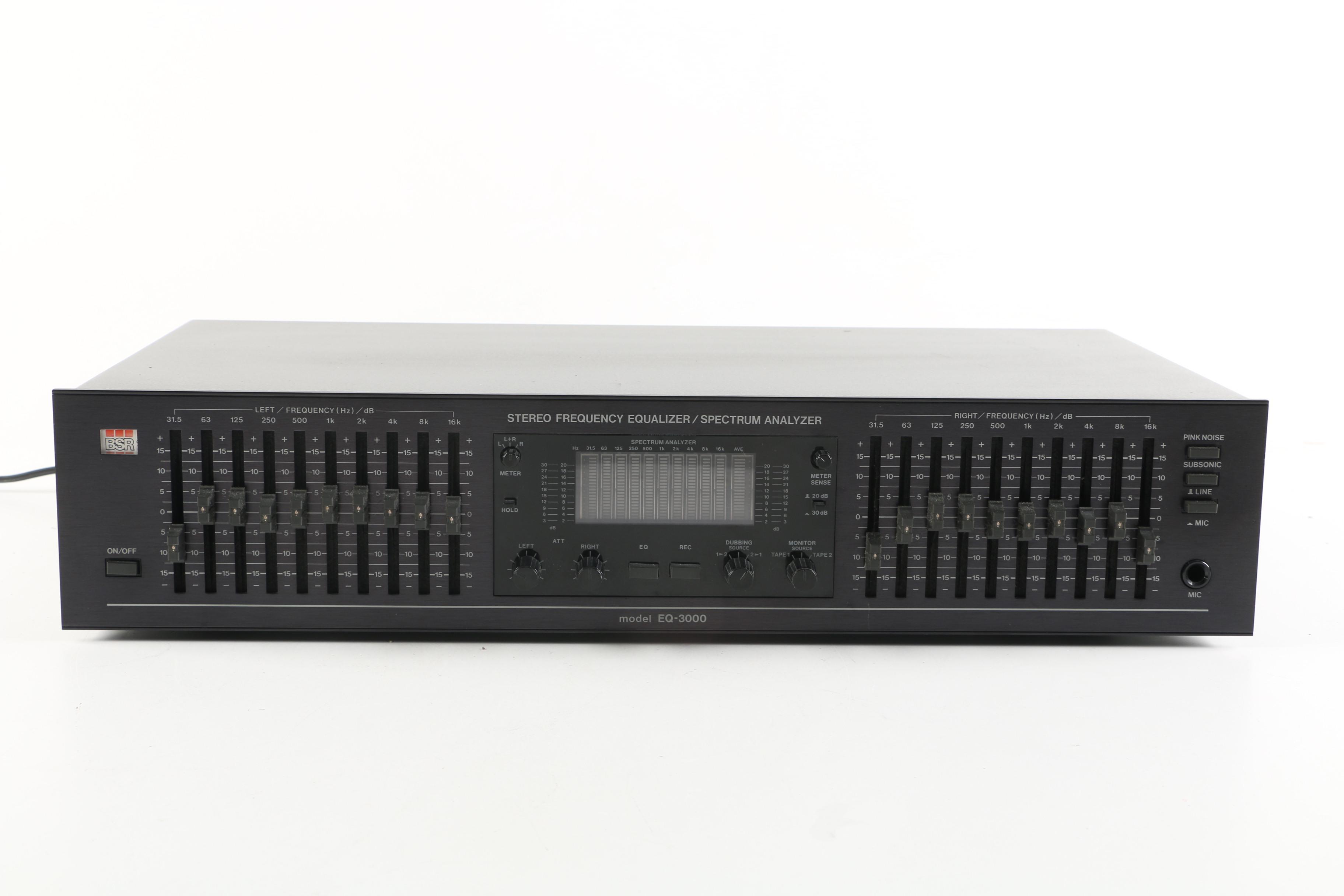 BSR Equalizer, Gemini Mixer, and Furman Power Conditioner