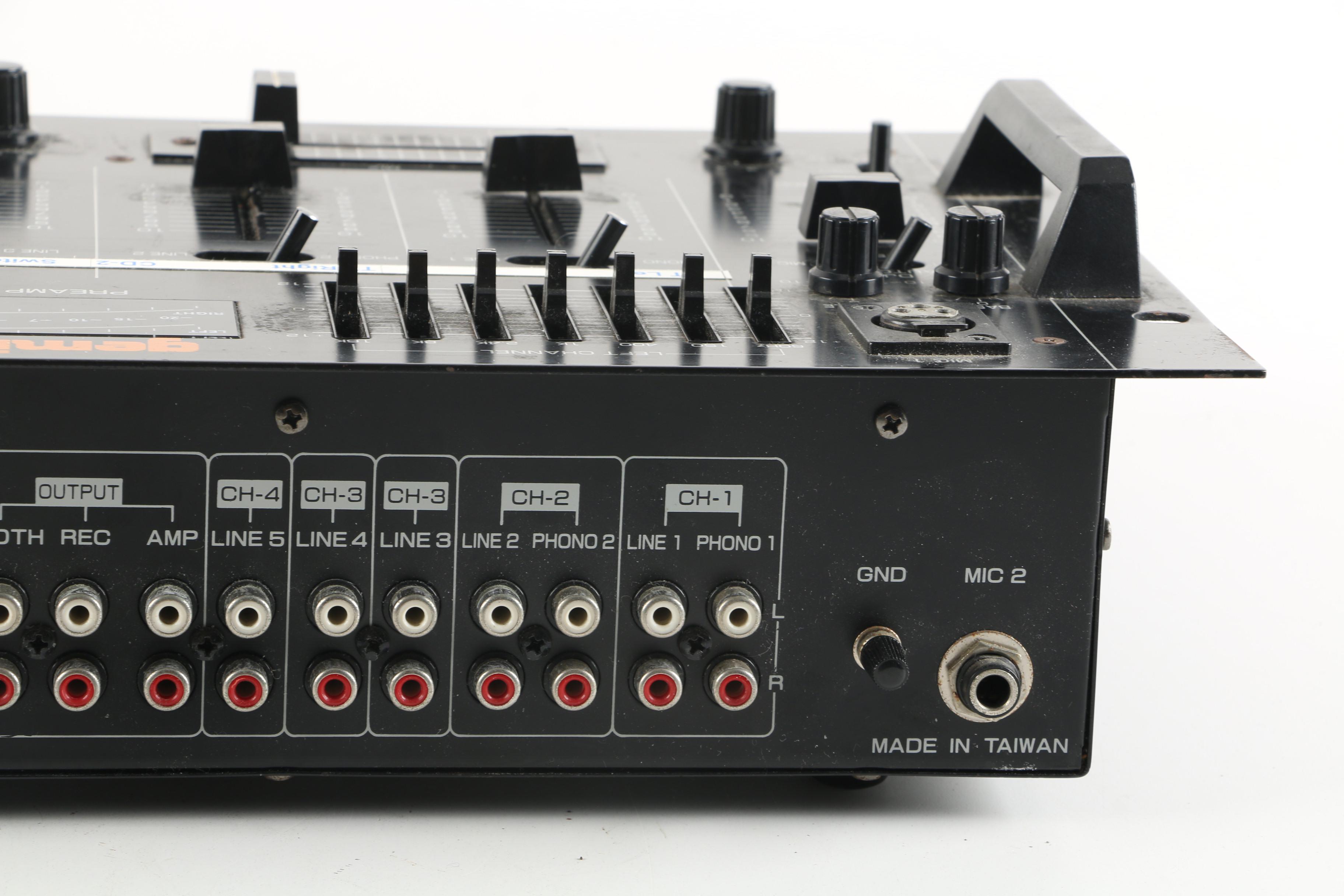 BSR Equalizer, Gemini Mixer, and Furman Power Conditioner