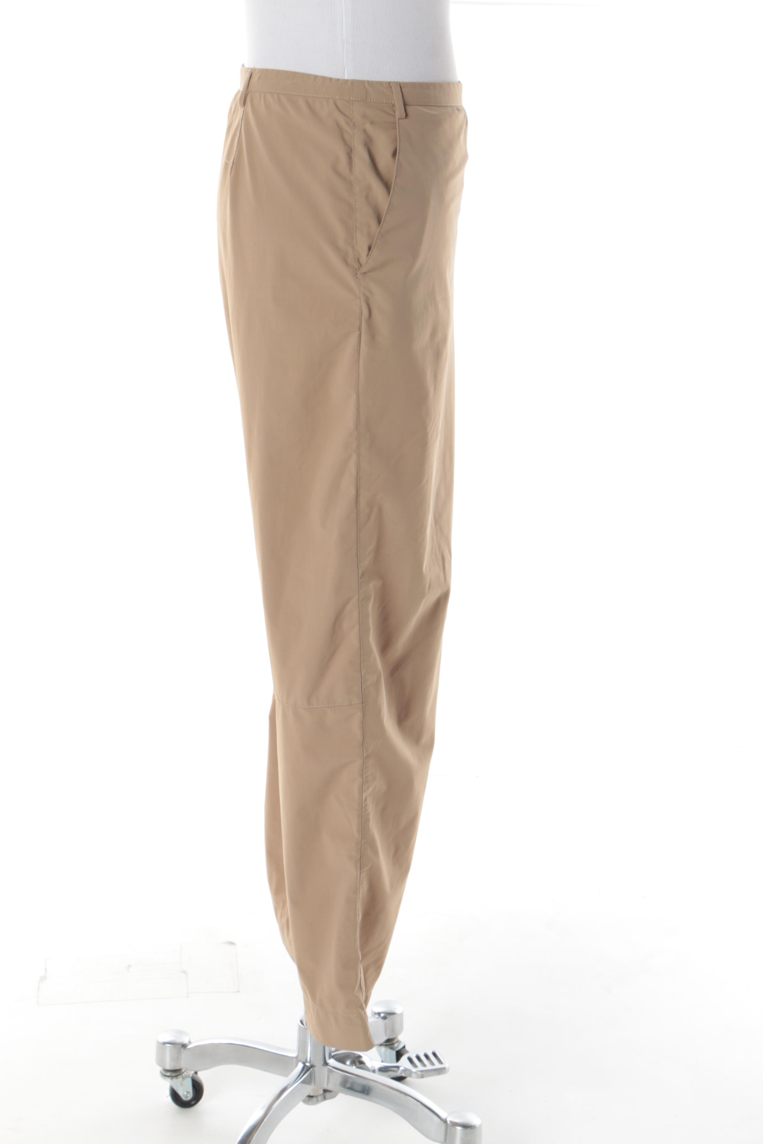 Women's Prada Khaki Nylon Pants