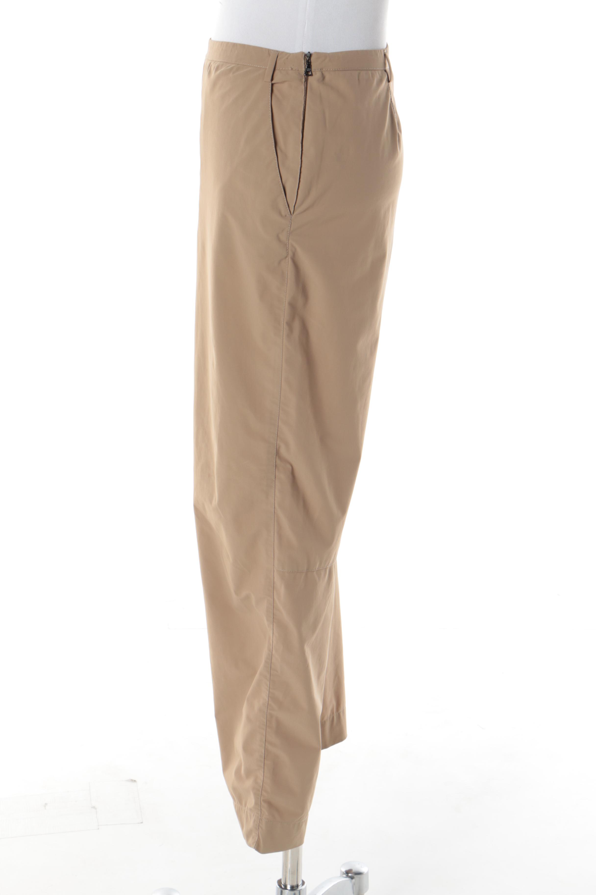 Women's Prada Khaki Nylon Pants