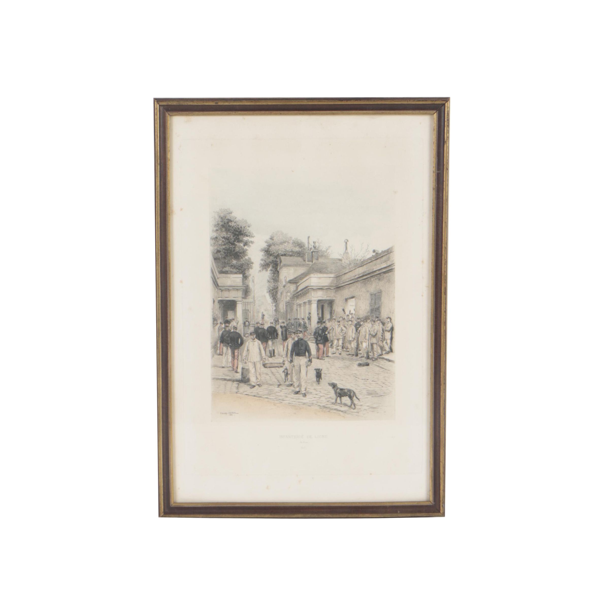 Edouard Jean Baptiste Detaille Antique Etching "Infanterie de Ligne"