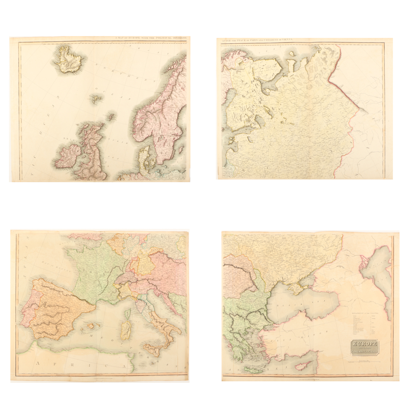 1816 Map of "Europe After the Congress of Vienna"