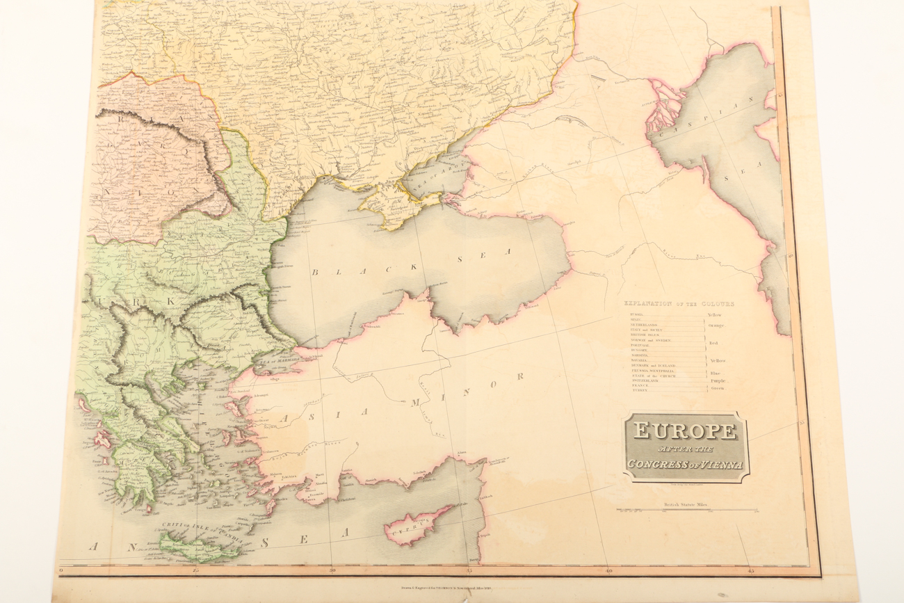 1816 Map of "Europe After the Congress of Vienna"