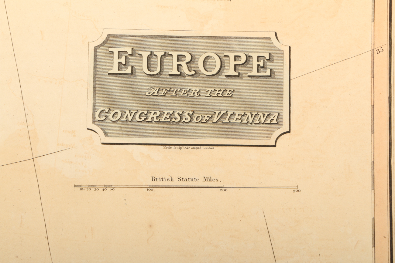 1816 Map of "Europe After the Congress of Vienna"