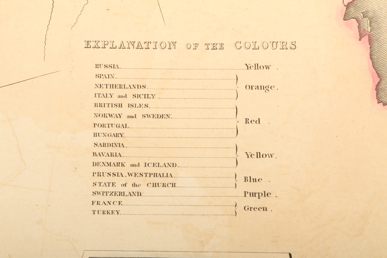 1816 Map of "Europe After the Congress of Vienna"