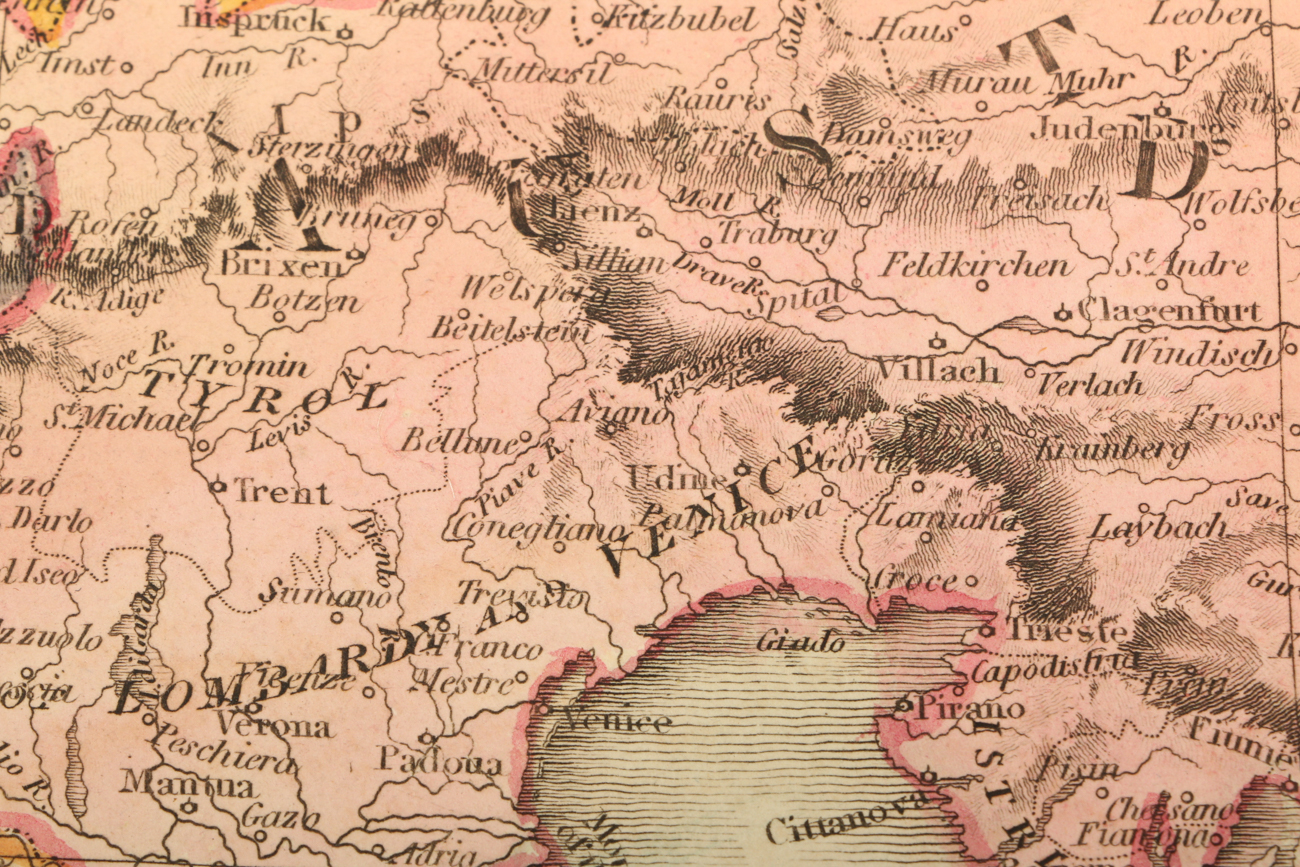 1816 Map of "Europe After the Congress of Vienna"