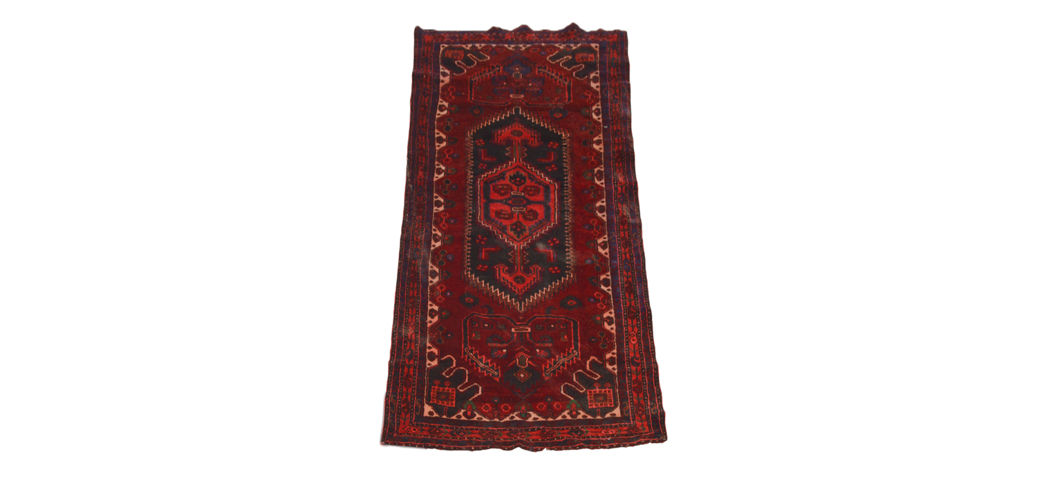 Hand-Knotted Shahsavan Wool Accent Rug