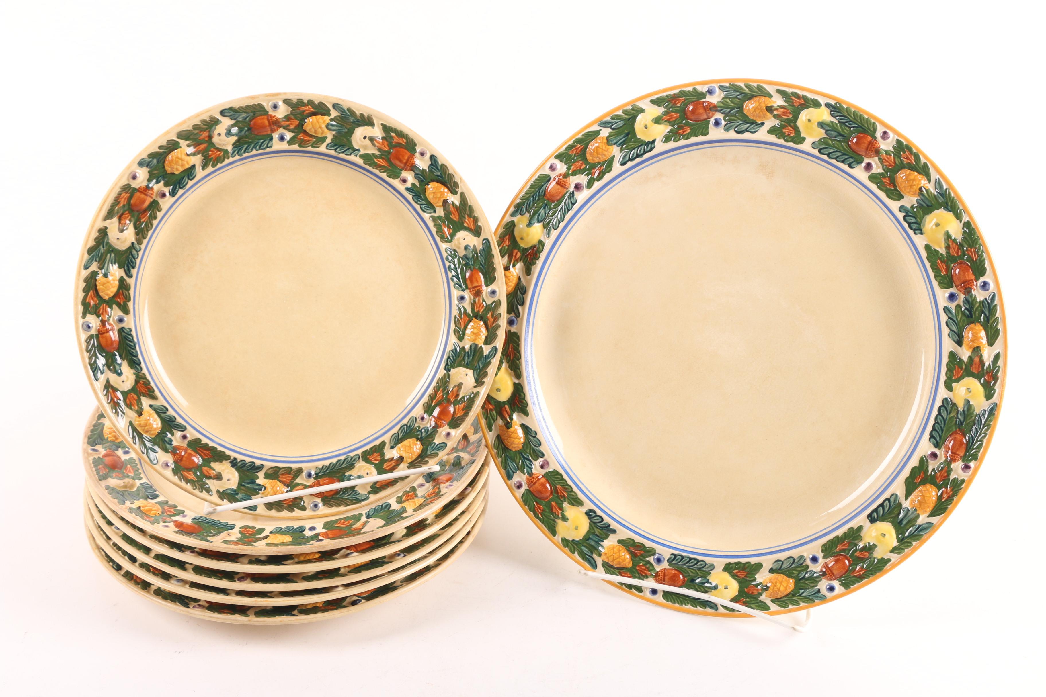 Vintage Adams "Della Robia" Hand-Painted Titan Ware Dinnerware